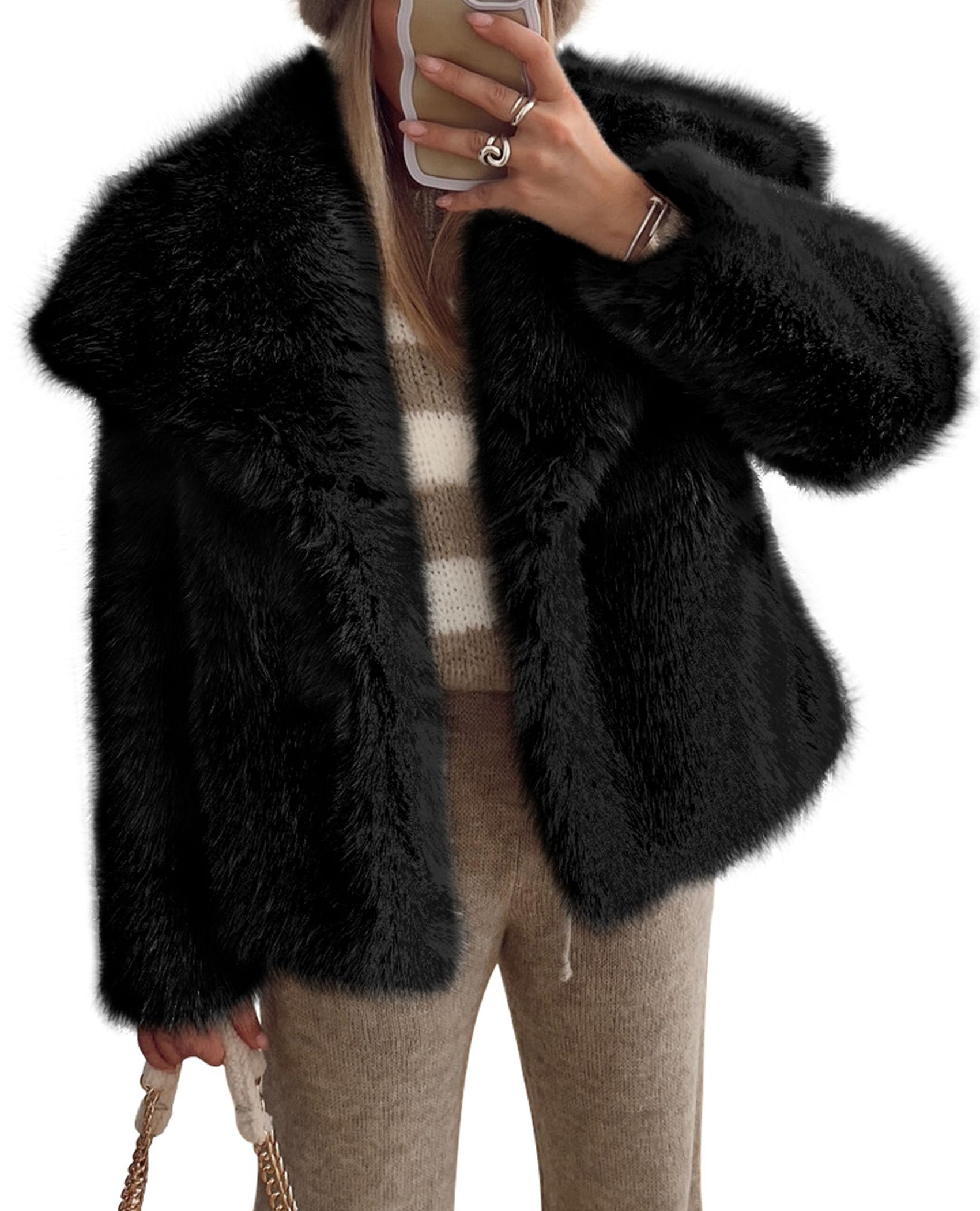 Womens Winter Coats Faux Fur Oversized Jackets