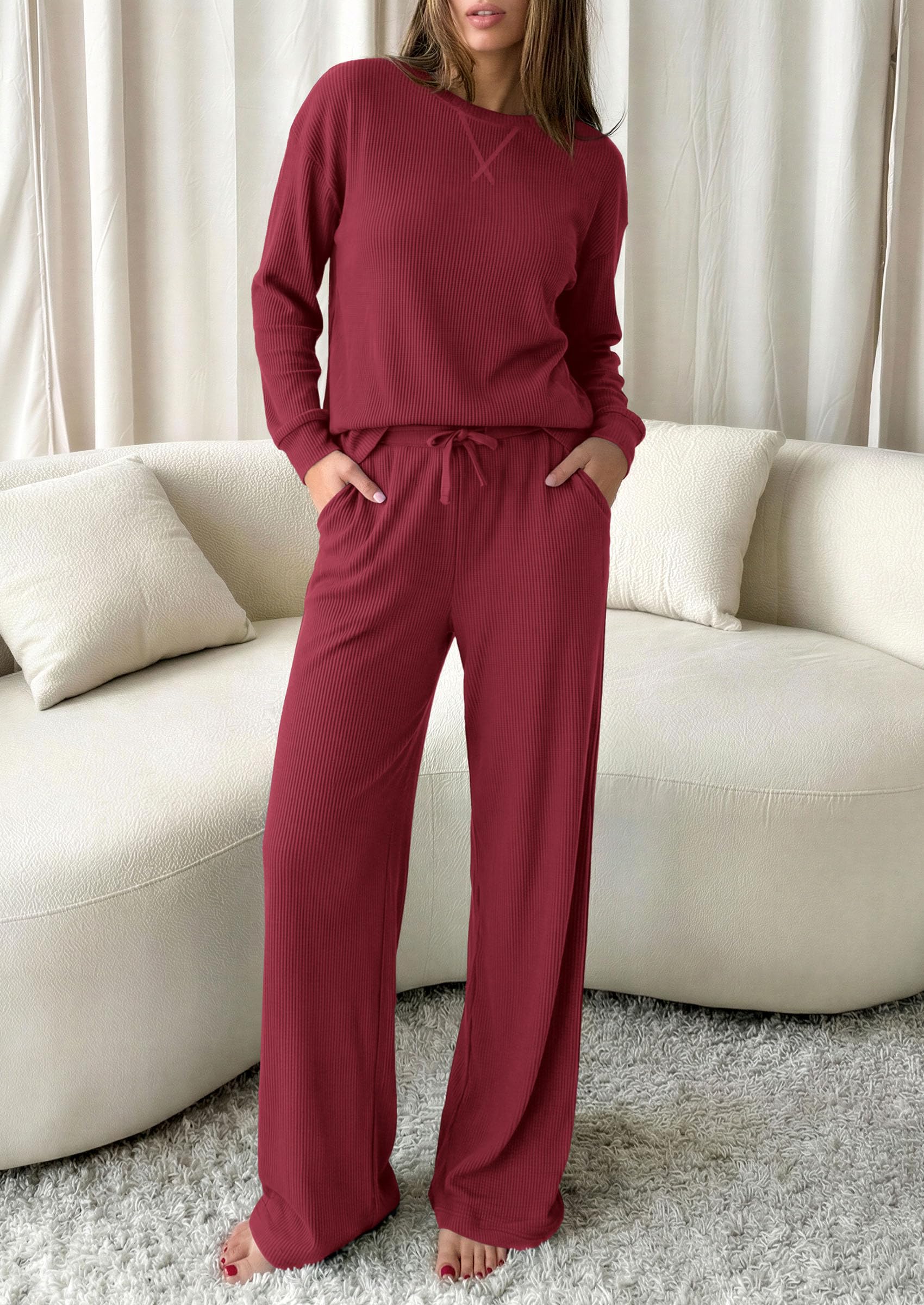 Women Matching Lounge Sets Fall 2 Piece Airport Travel Outfit
