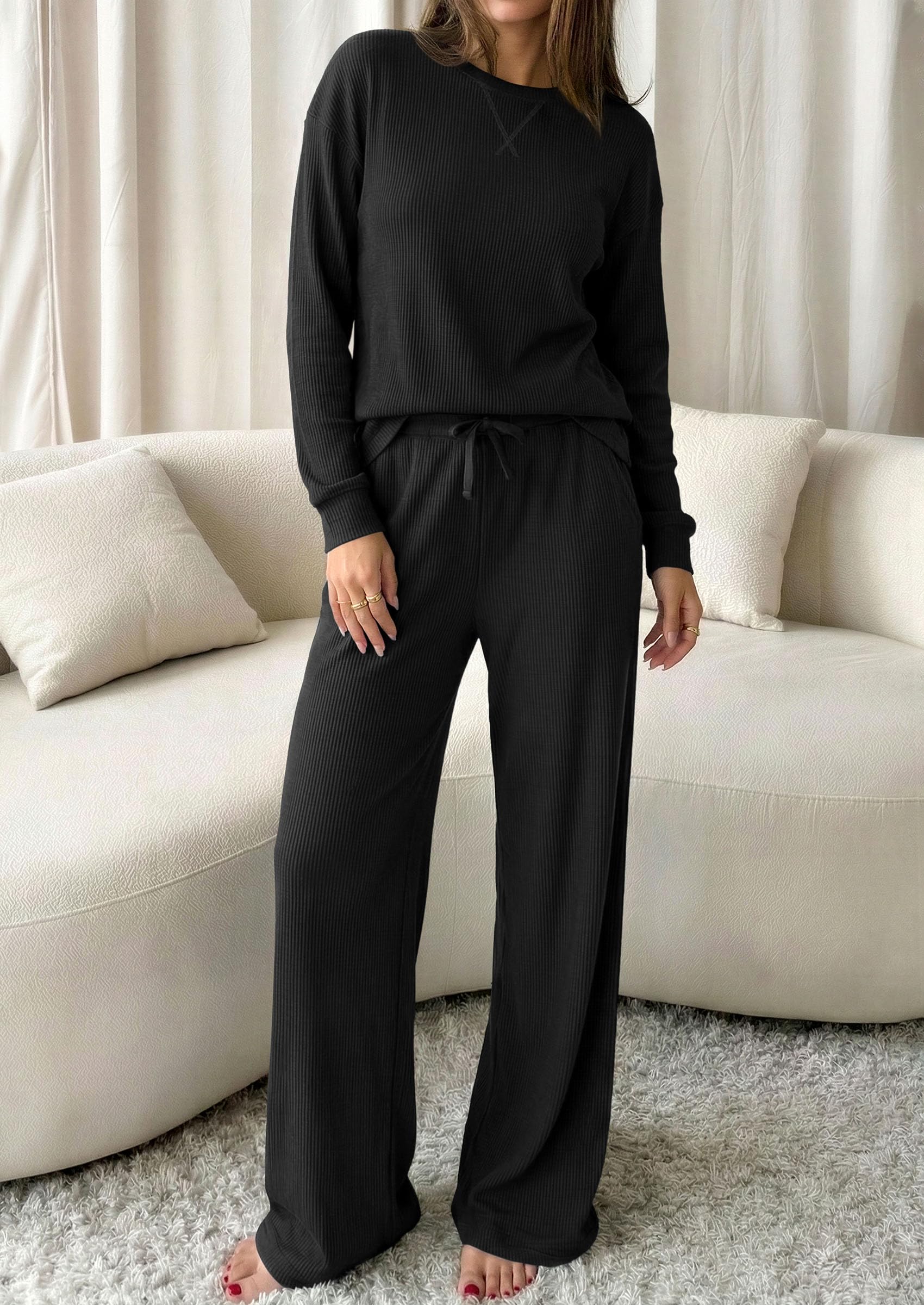 Women Matching Lounge Sets Fall 2 Piece Airport Travel Outfit