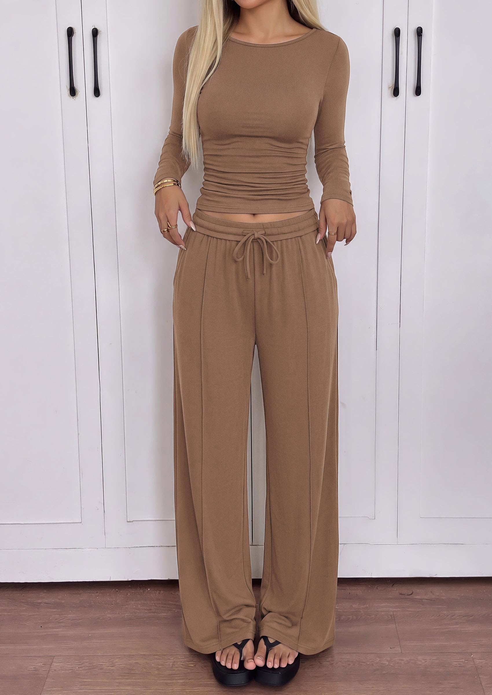 Womens 2 Piece Lounge Sets Fall Fashion Airport Travel Outfits