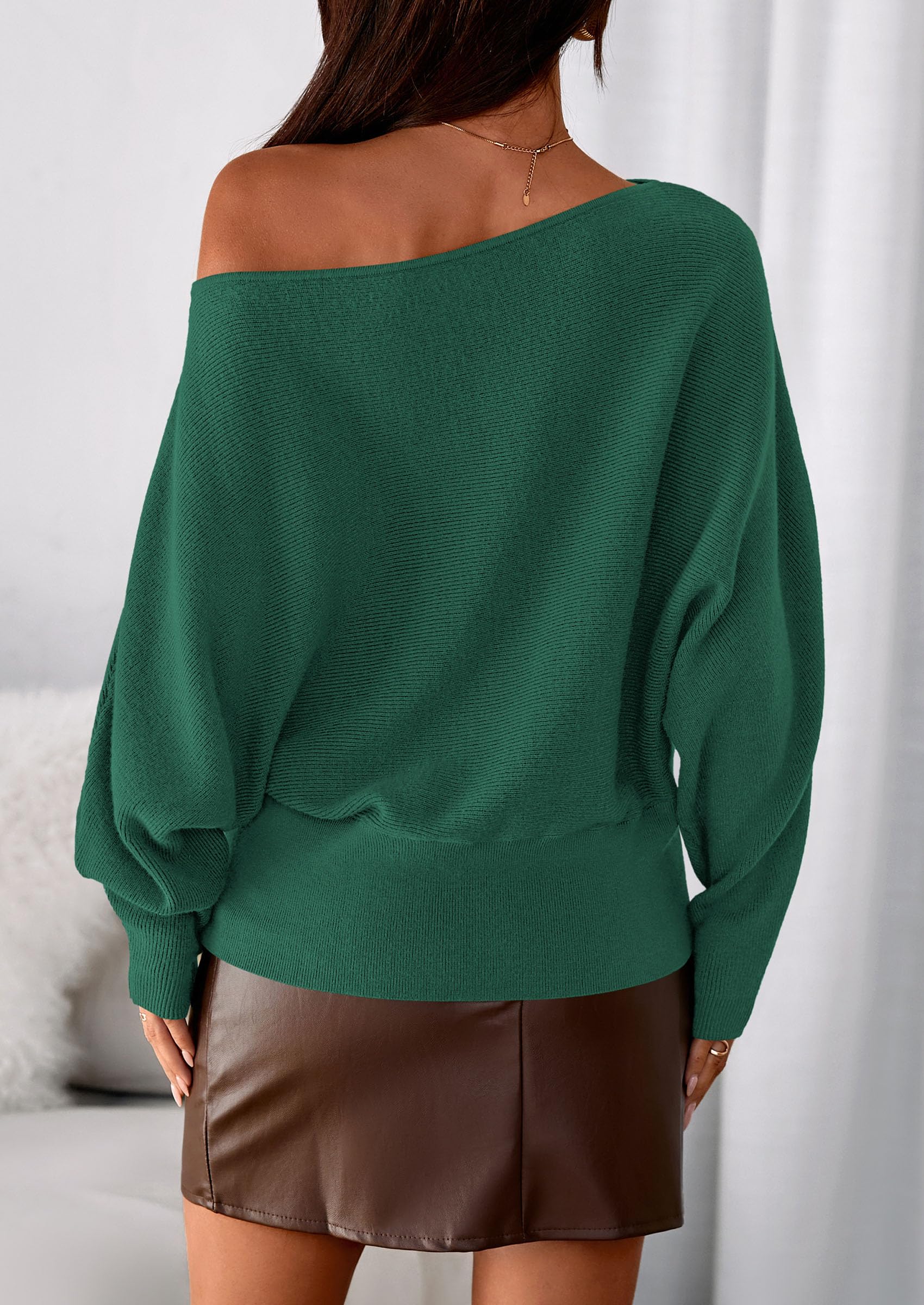 Women's Off the Shoulder Sweater Trendy Fall Going Out Tops