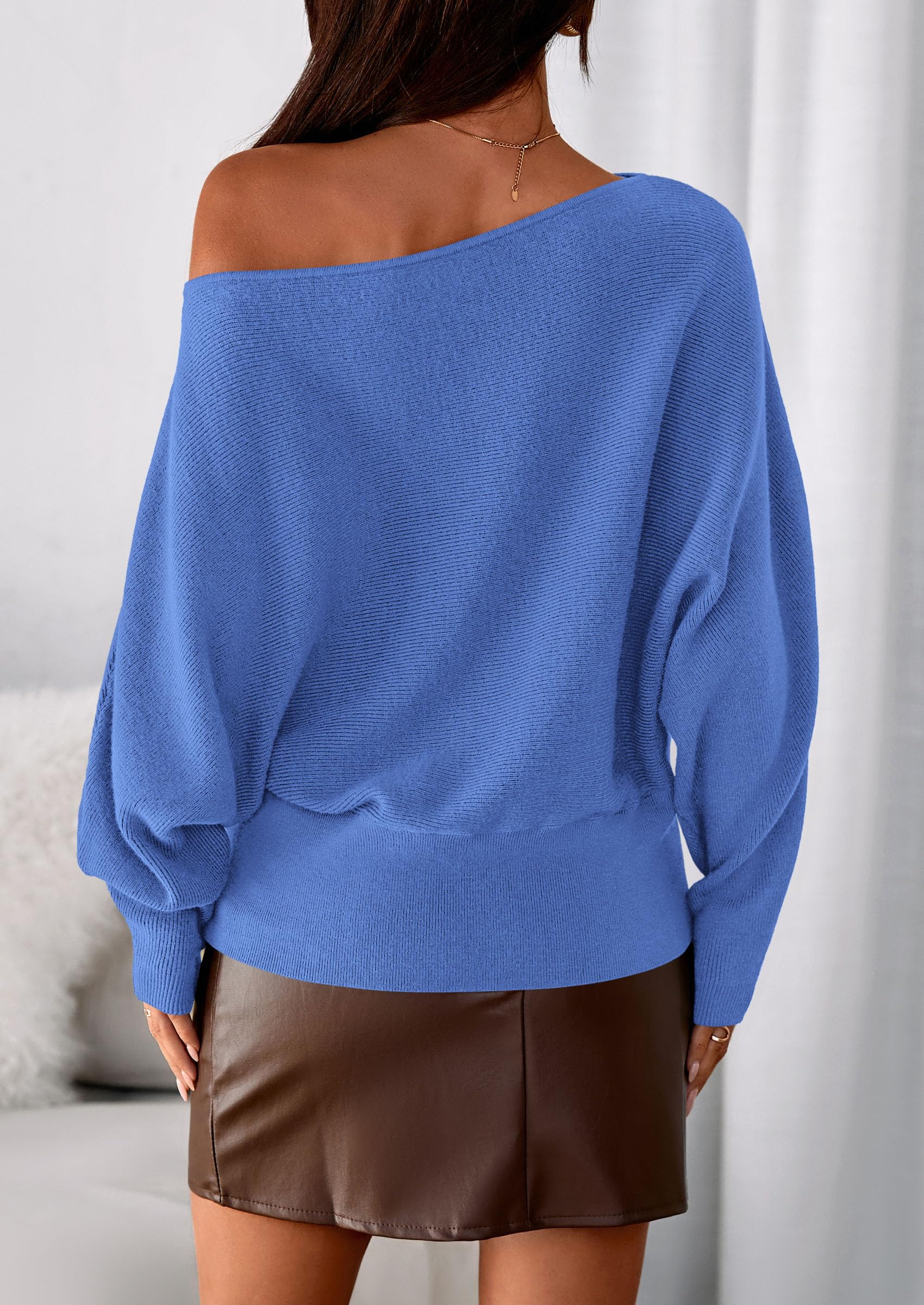 Women's Off the Shoulder Sweater Trendy Fall Going Out Tops