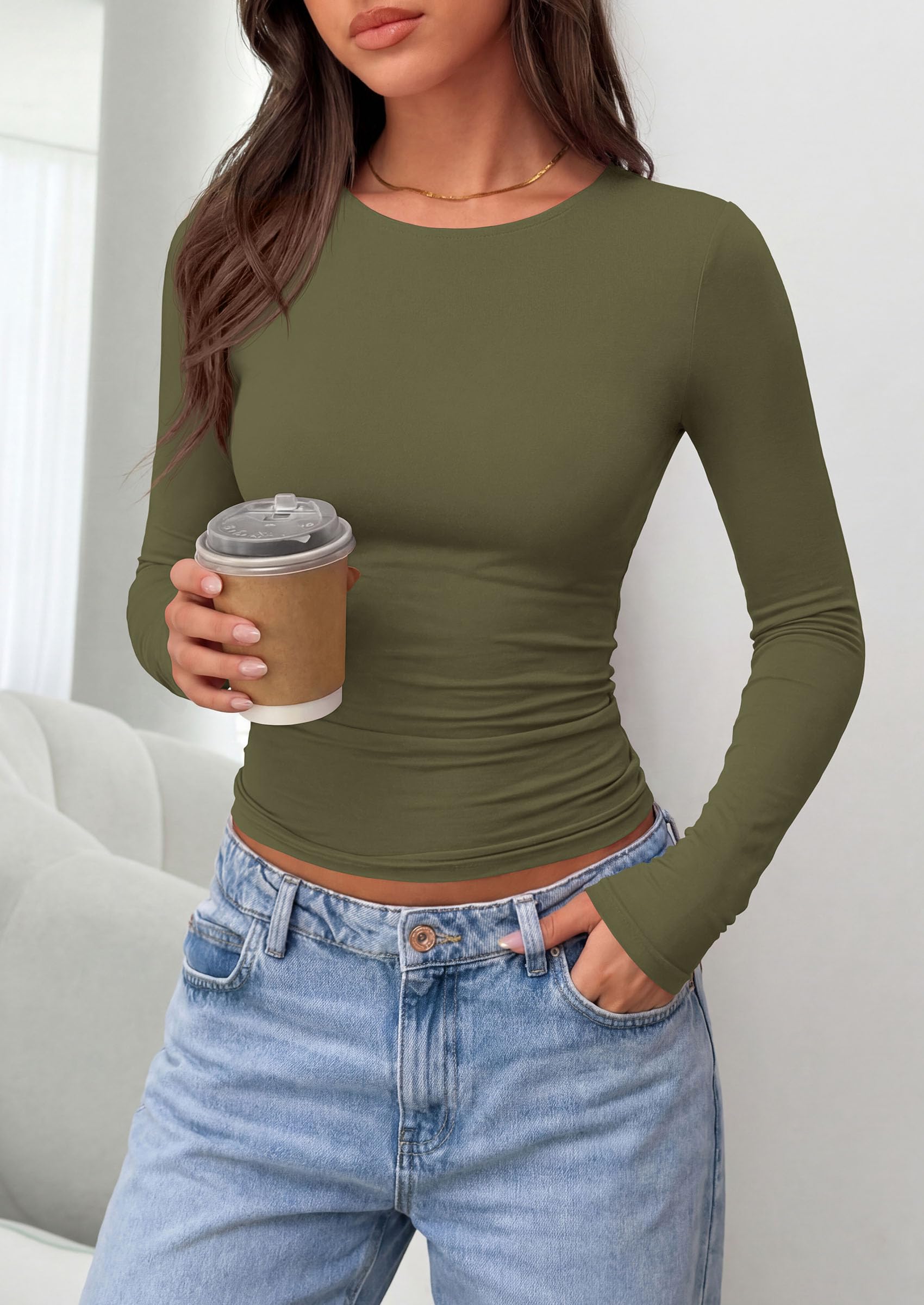 Long Sleeve Shirts for Women Going Out Tops Fall Fashion 2026