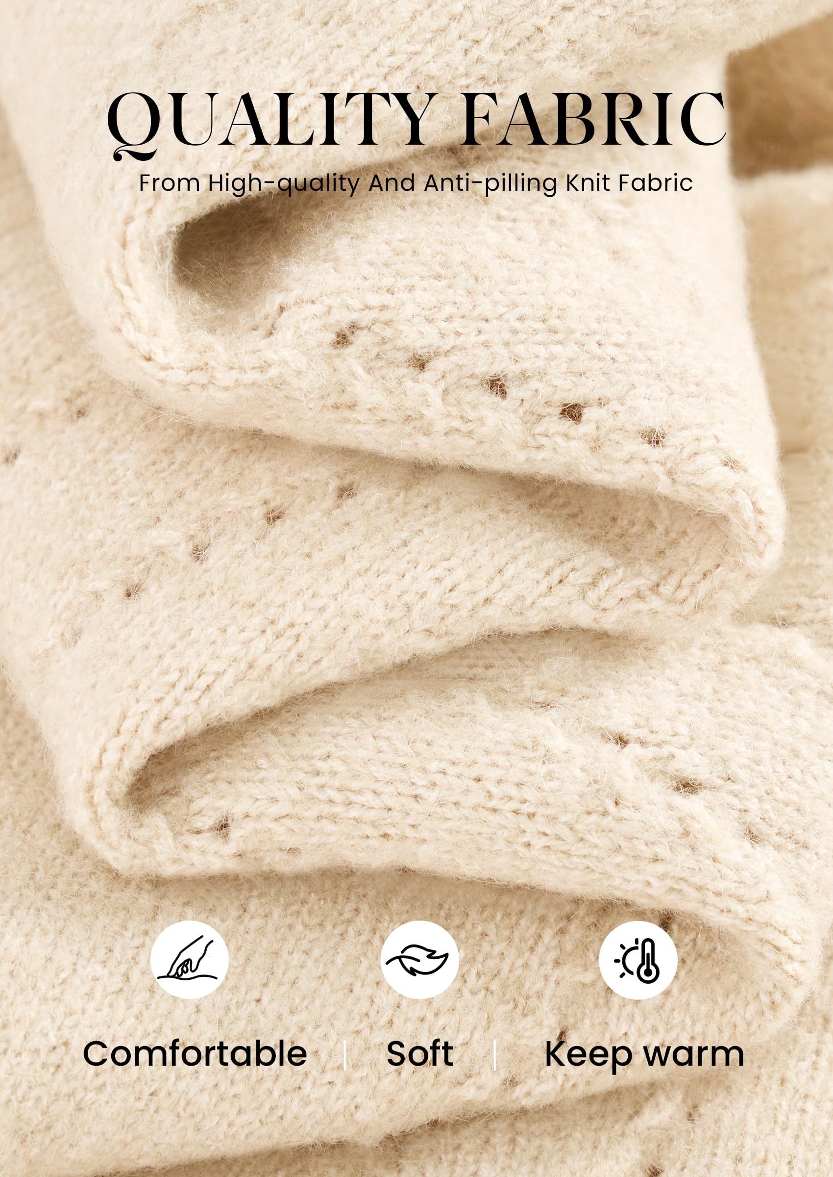 Women's Cozy Cardigan Sweater with Button (Apricot,L)