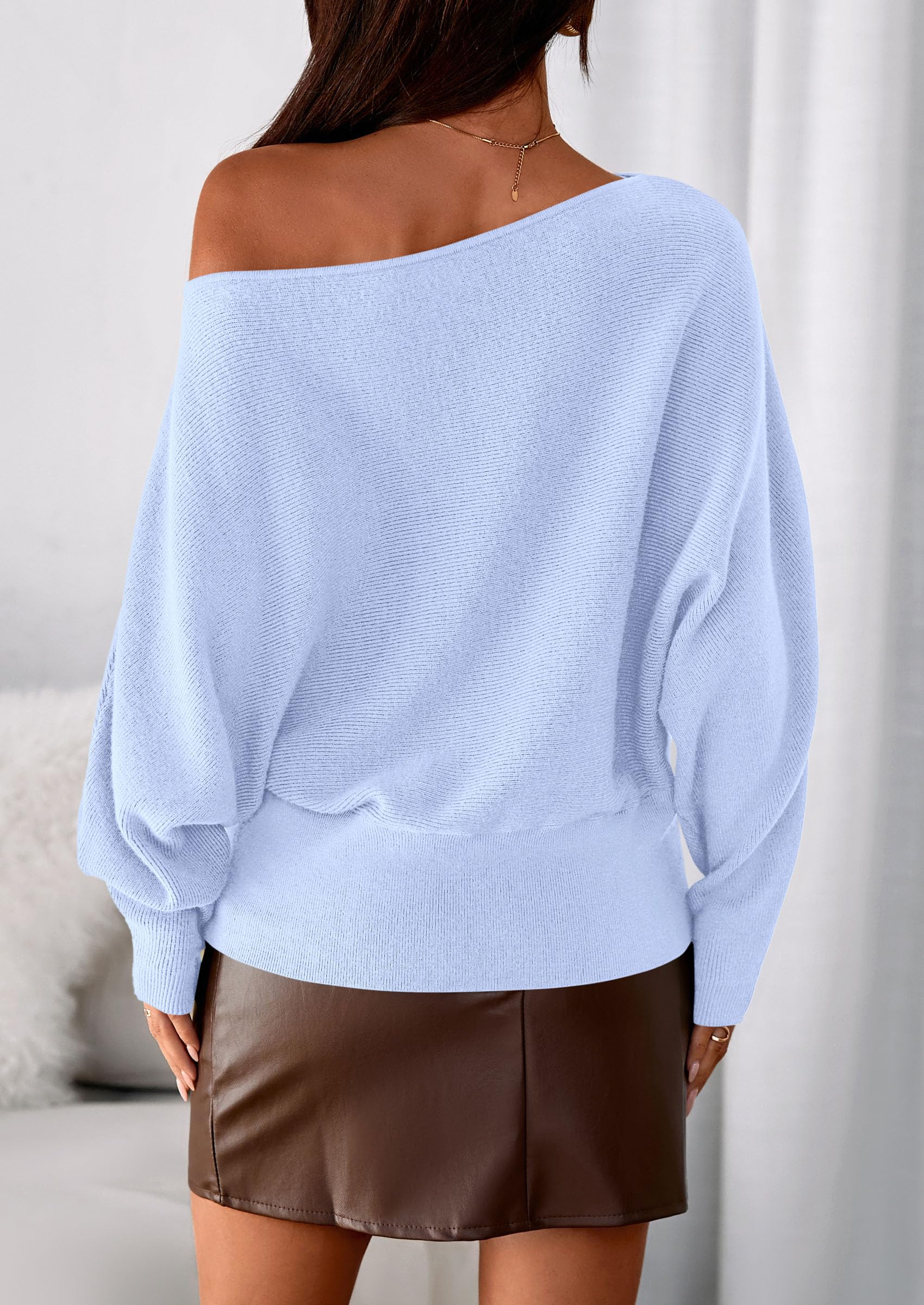Women's Off the Shoulder Sweater Trendy Fall Going Out Tops