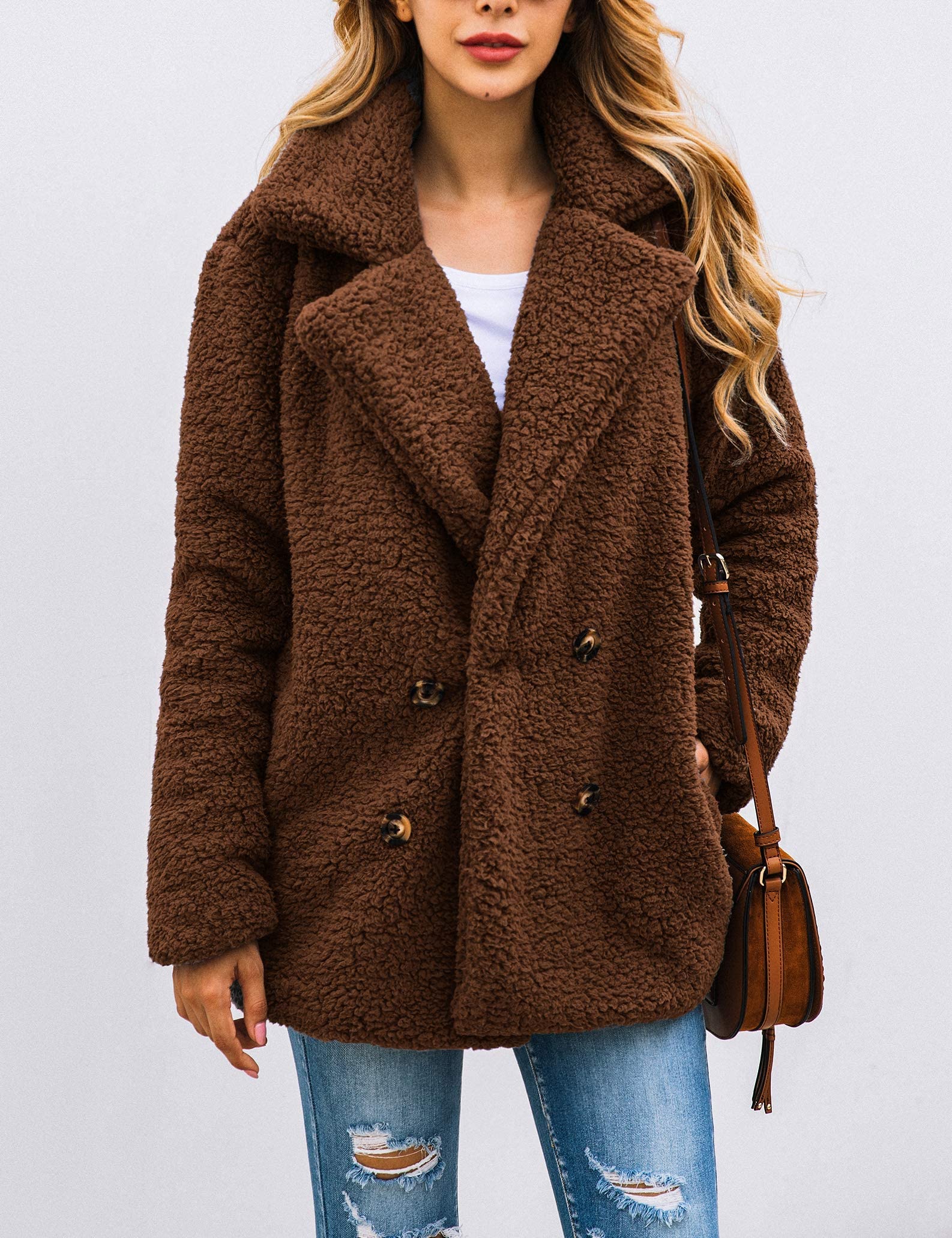 Oversized Sherpa Fleece Jacket Women's Winter Coats Outerwear
