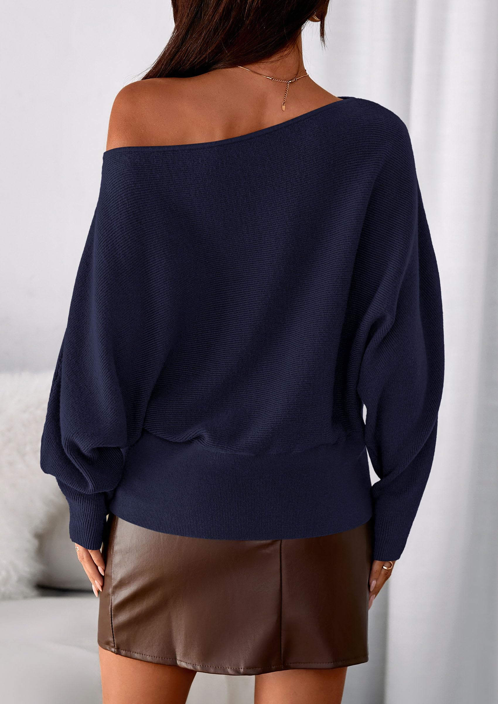 Women's Off the Shoulder Sweater Trendy Fall Going Out Tops