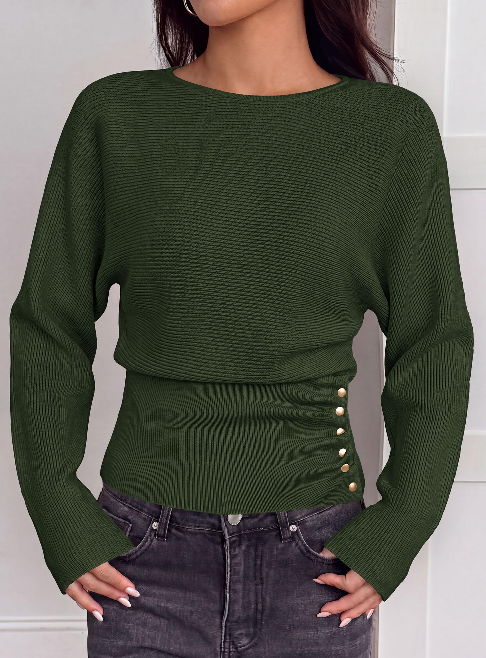 Batwing Sleeve Sweaters For Women Pullover Fall Clothes
