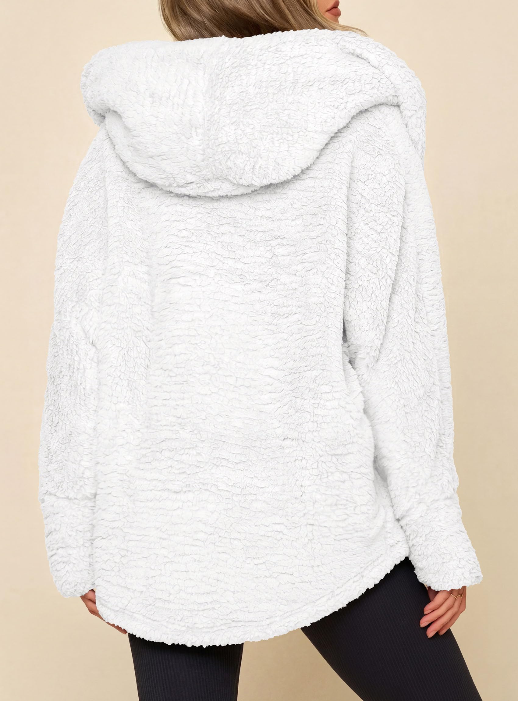 Women's Winter Warm Coats Hooded Faux Fur Sherpa Jacket