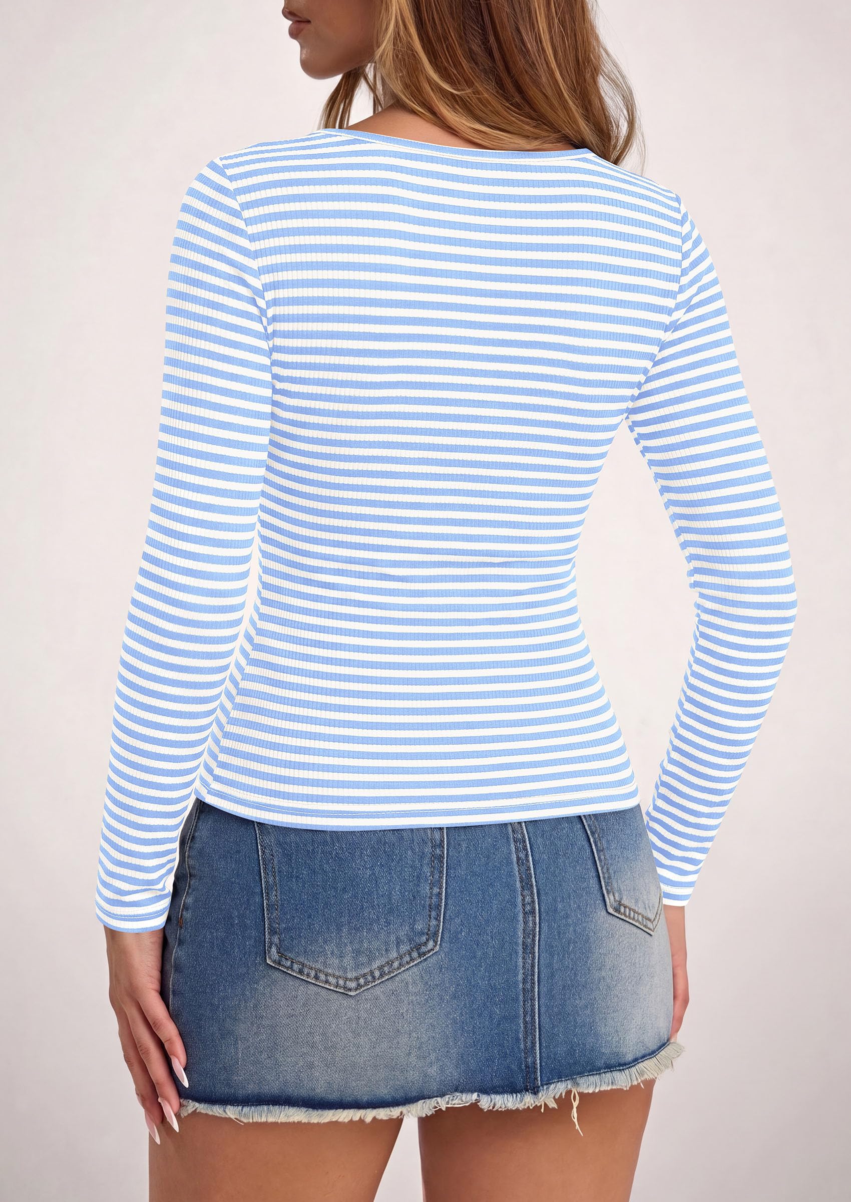 Long Sleeve Striped Shirts for Women