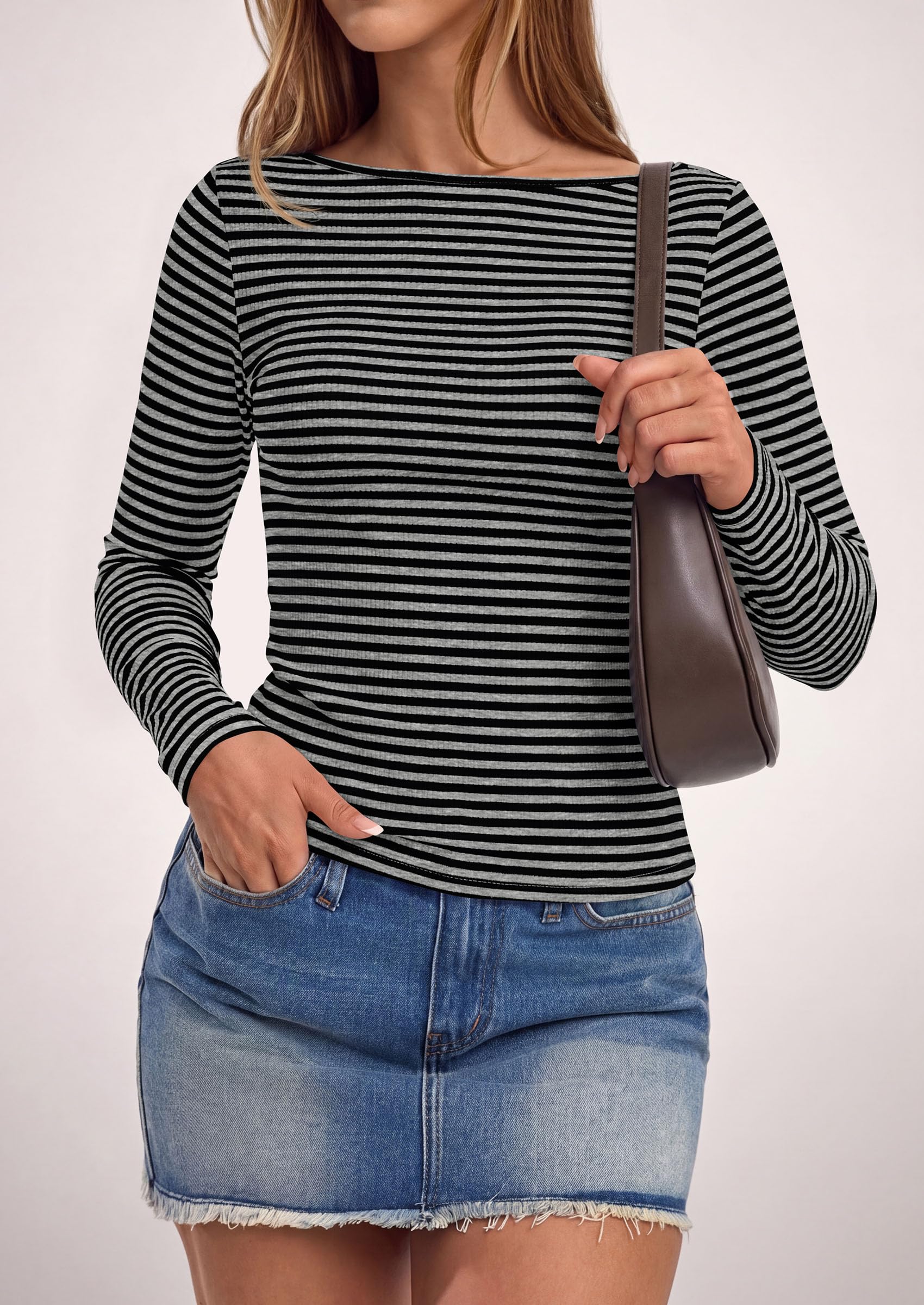 Long Sleeve Striped Shirts for Women