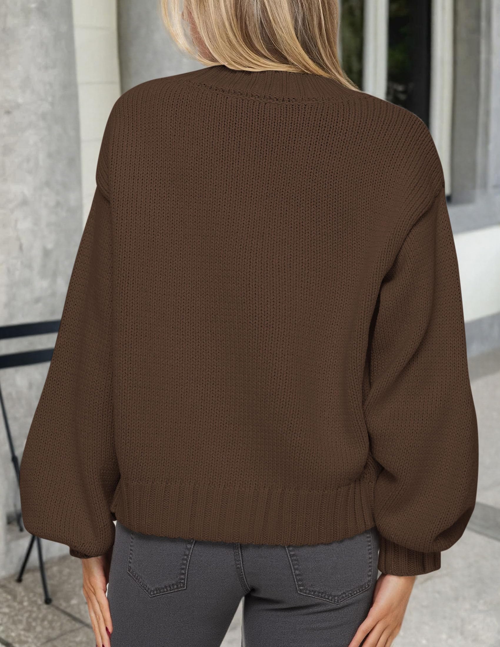 Women's Winter Chunky Cardigan Sweaters (Brown,Small)