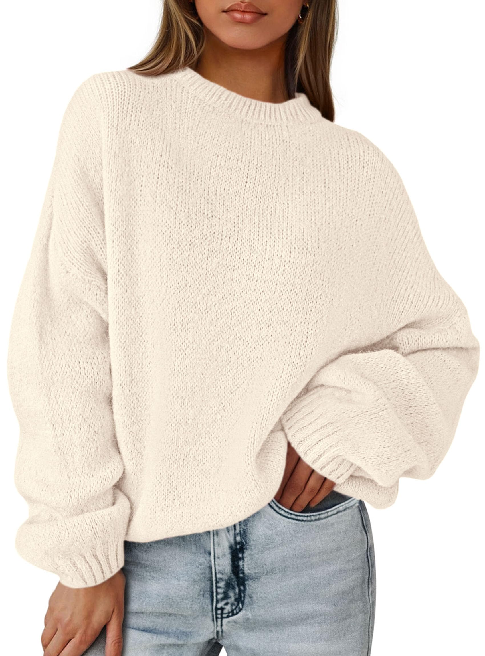 Women's Fall Oversized Holiday Sweaters (Beige,S)