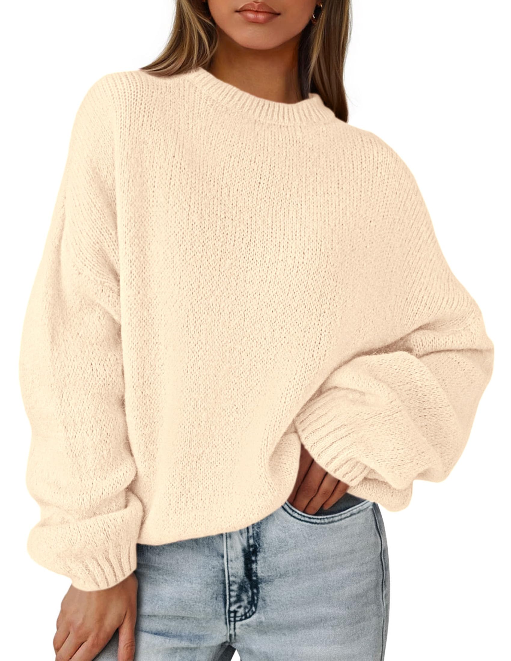Women's Fall Oversized Holiday Sweaters (Apricot,S)