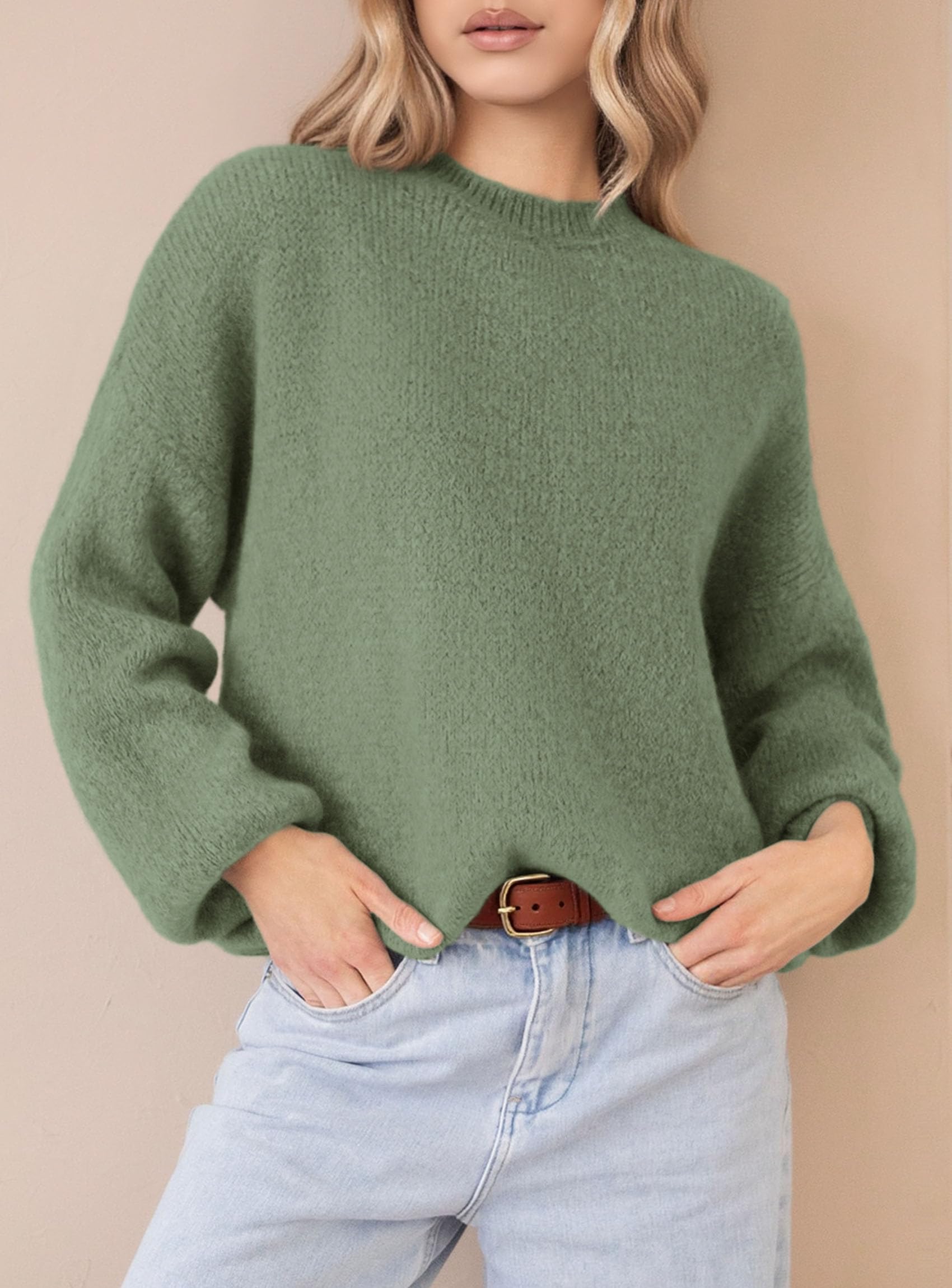 Women's Fall Oversized Holiday Sweaters (Green,S)