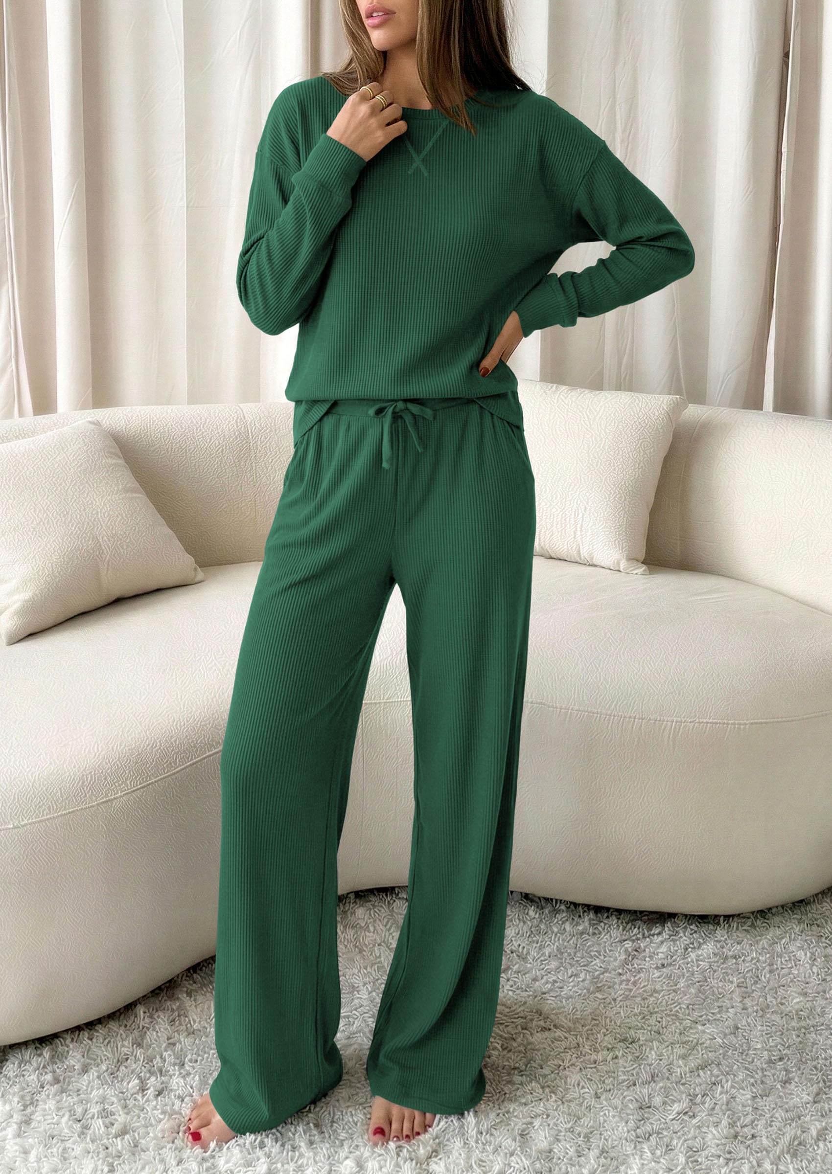 Women Matching Lounge Sets Fall 2 Piece Airport Travel Outfit