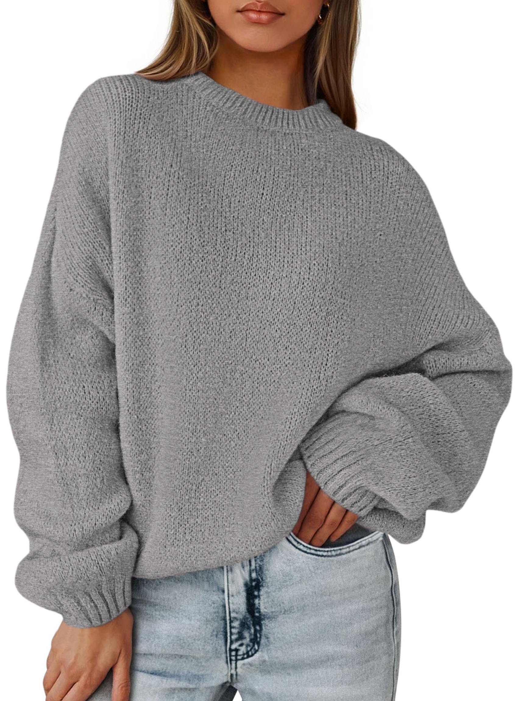Women's Fall Oversized Holiday Sweaters (Grey,S)