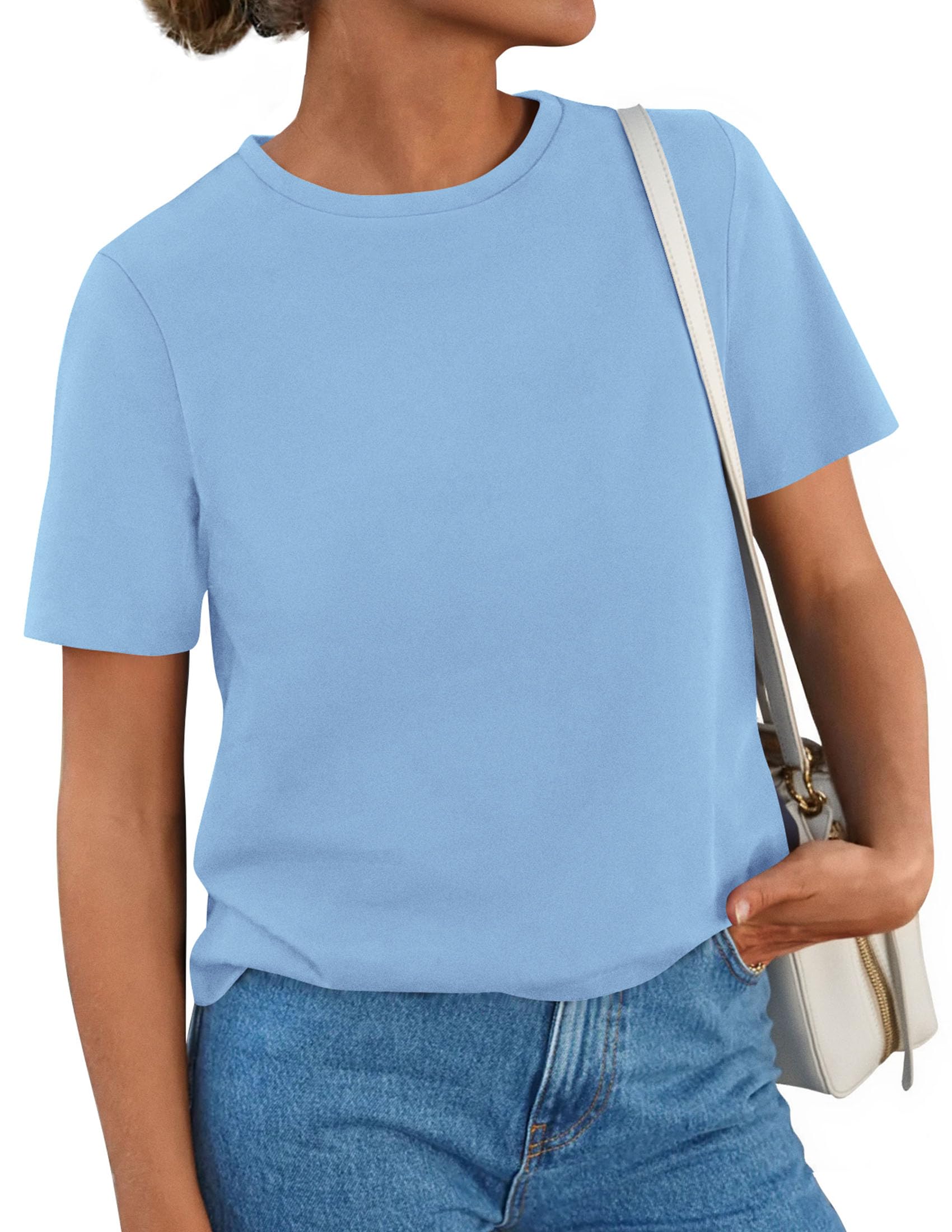 Women's Short Sleeve Cotton Tops Summer Casual T-Shirt 2026