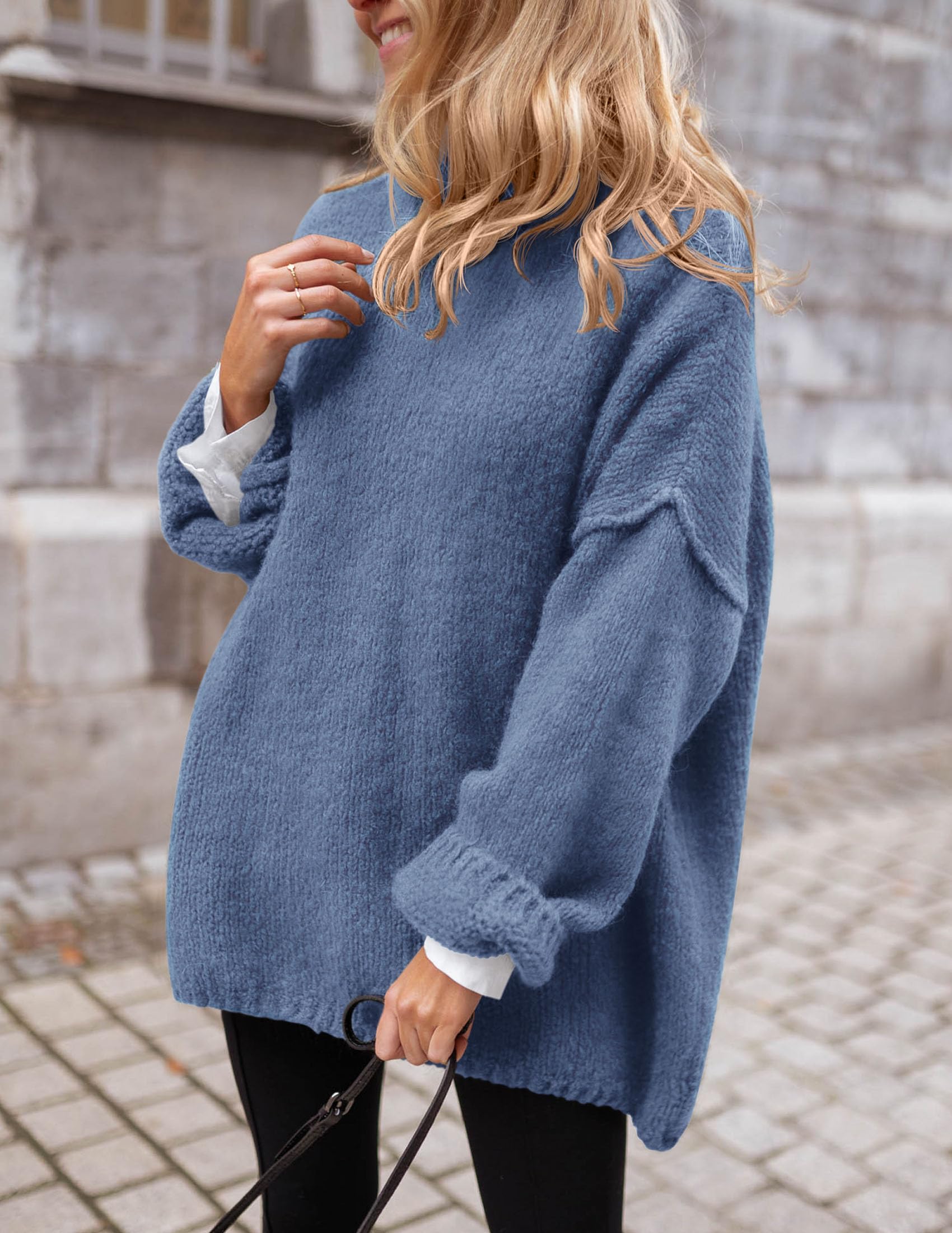 Women's Cozy Chunky Knit Oversized Fall Turtleneck Sweaters