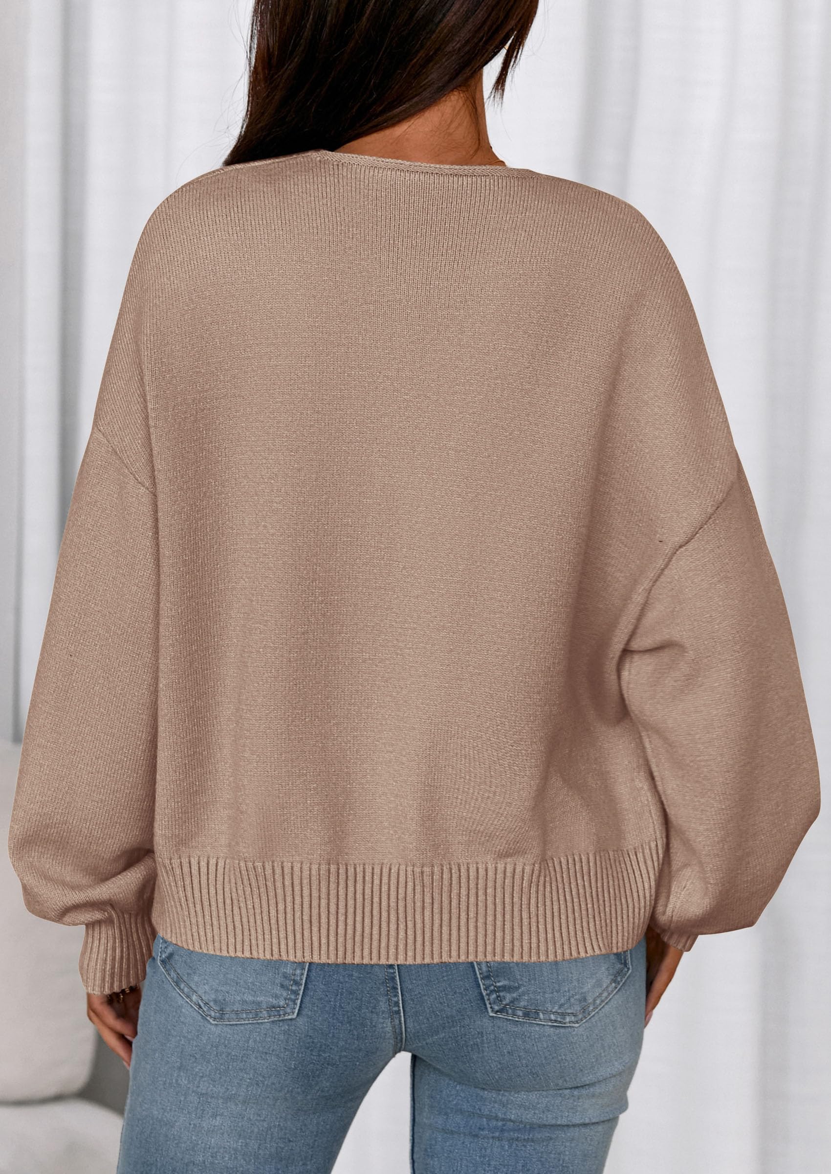 Women's Fall Bow Tie Front Cardigan Sweaters,Khaki,S