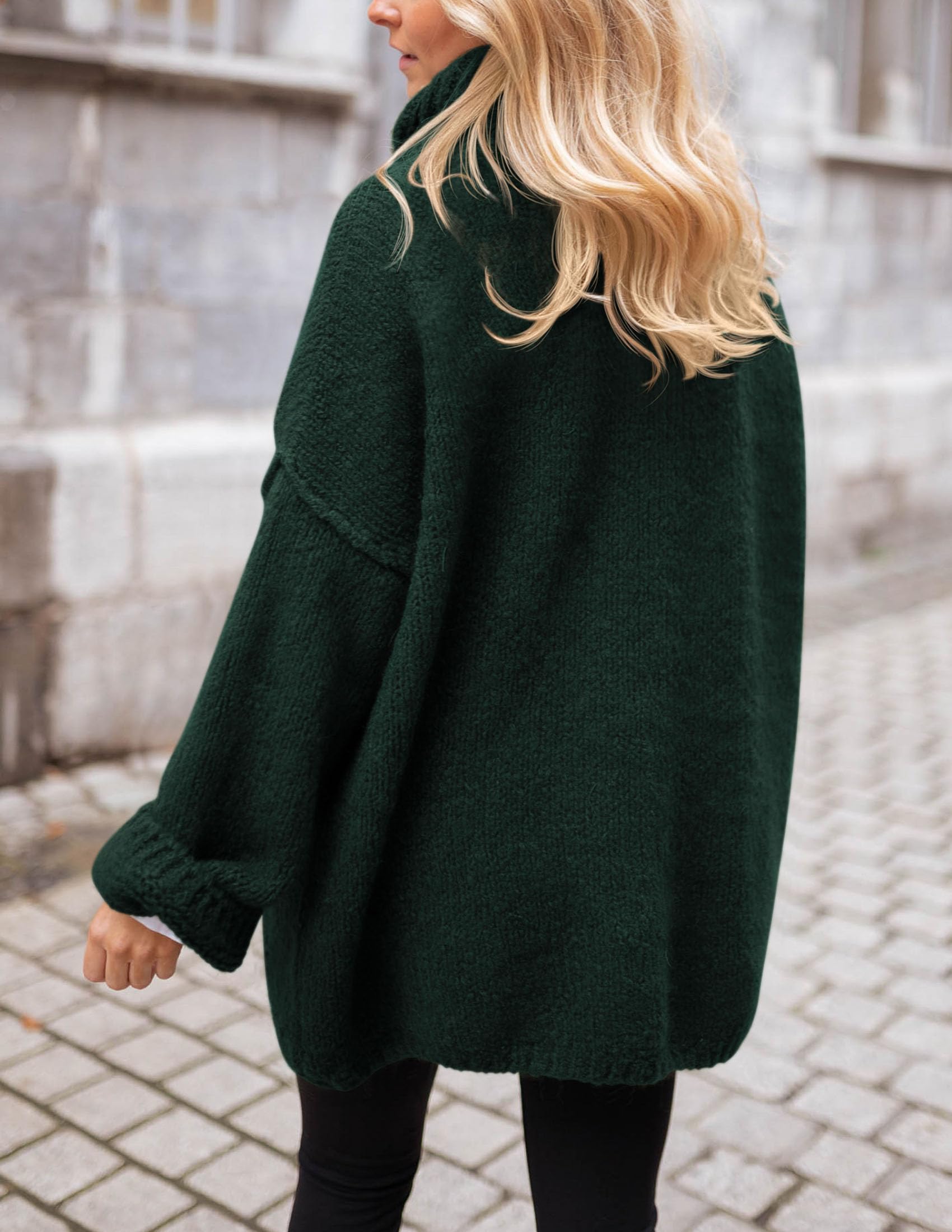 Women's Cozy Chunky Knit Oversized Fall Turtleneck Sweaters