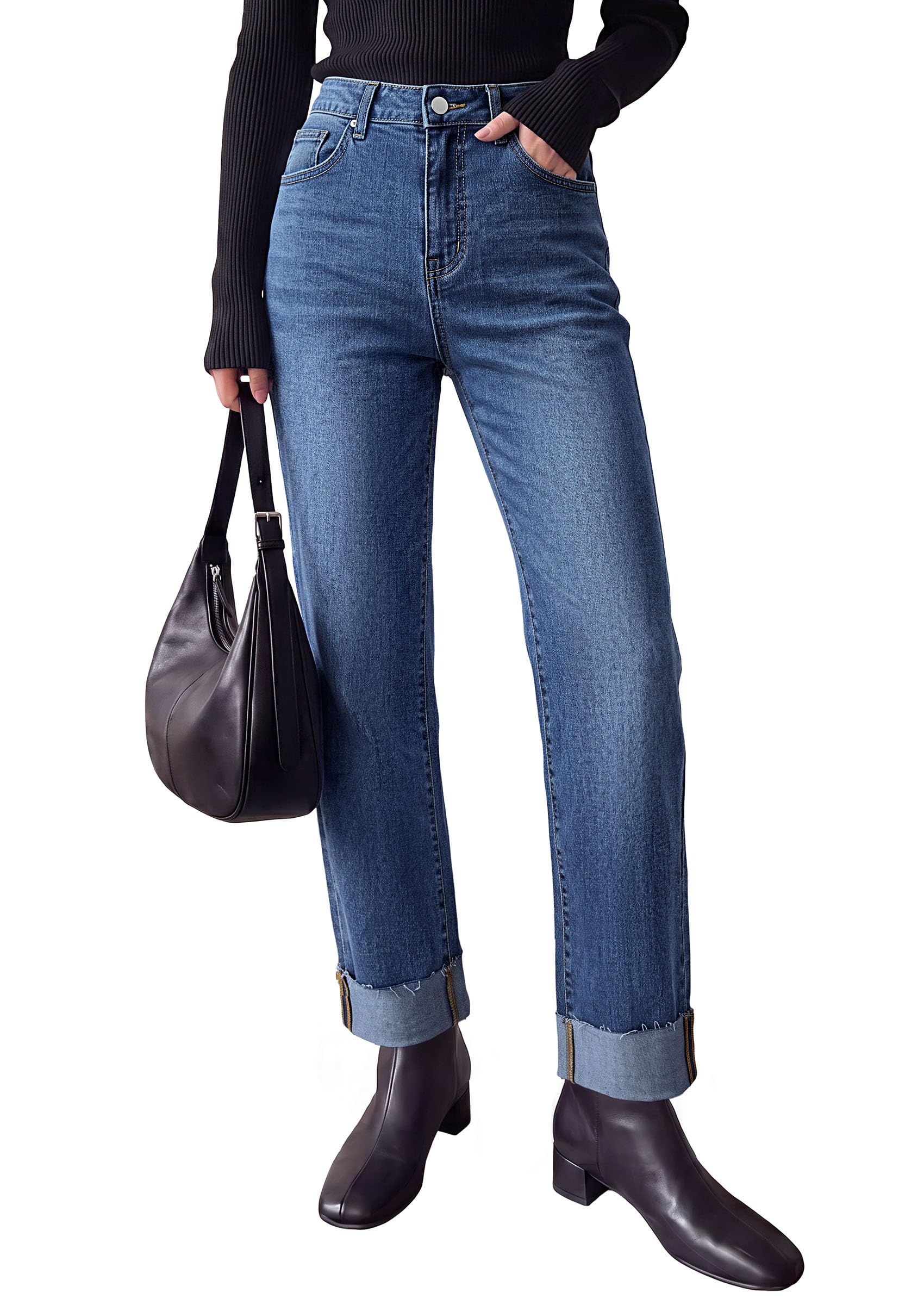 Women's Baggy Denim Jeans Wide Leg Pants Ashleigh Blue 4