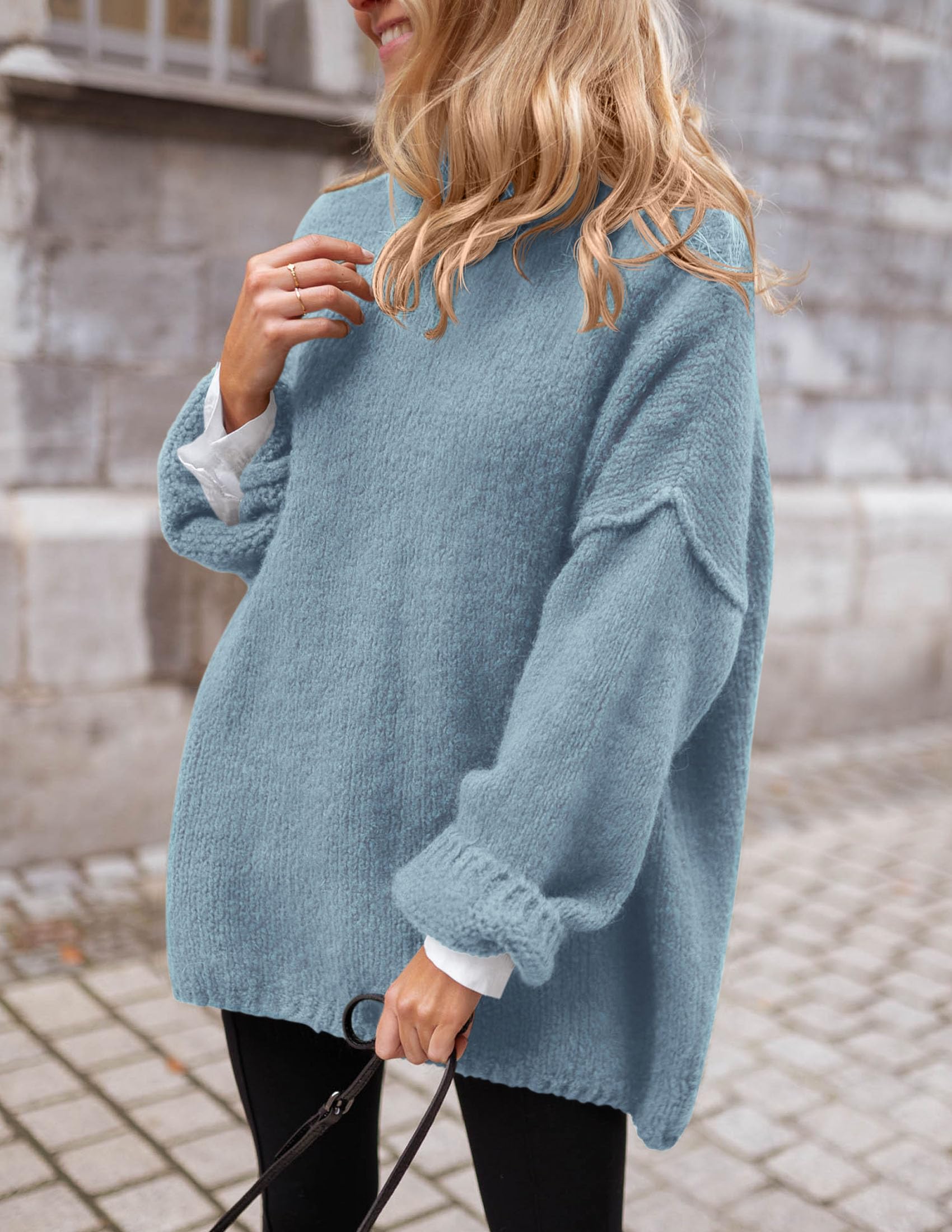 Women's Cozy Chunky Knit Oversized Fall Turtleneck Sweaters