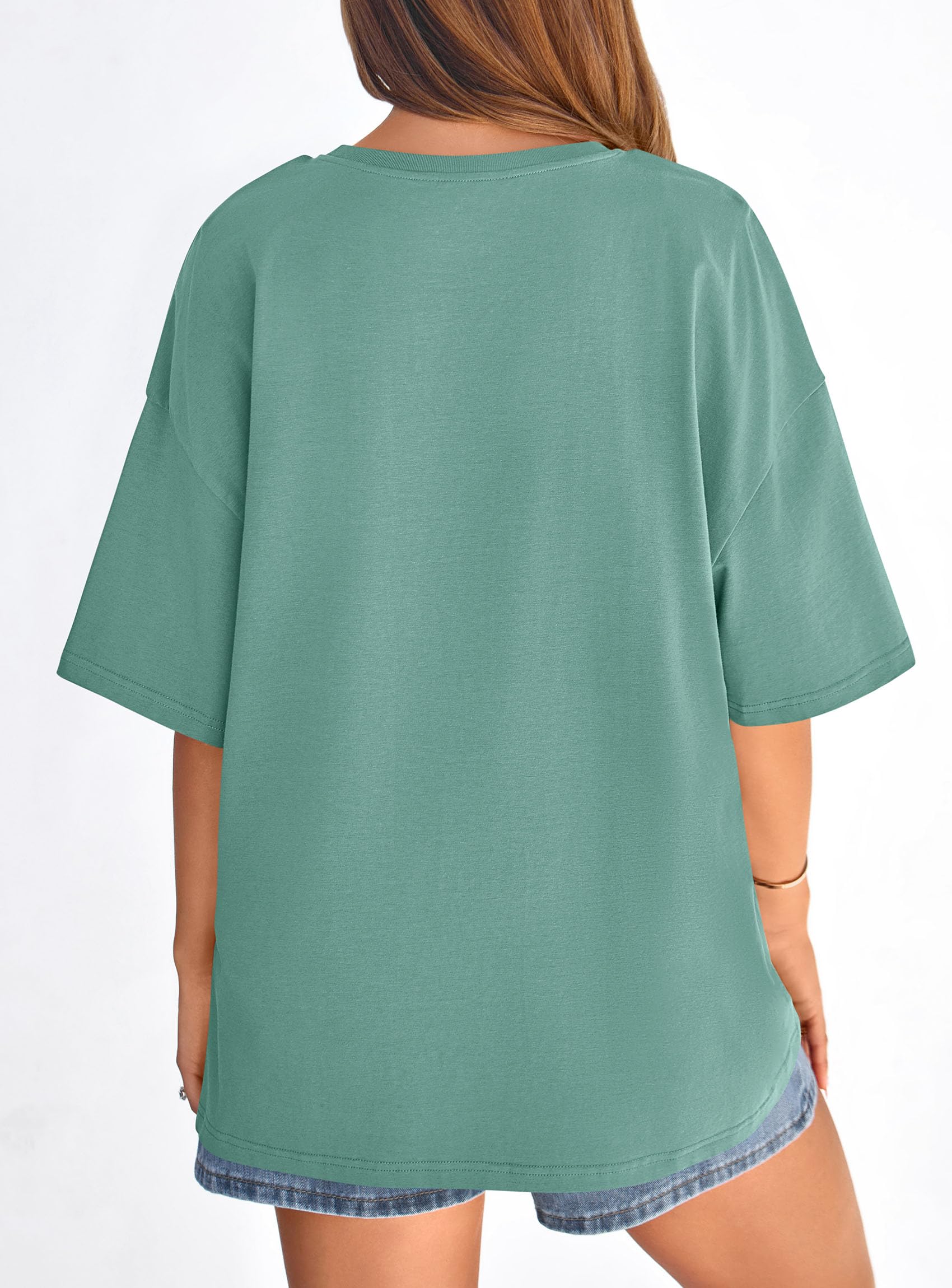 Women's Oversized Tshirts Going Out Tops (Light Green,S)