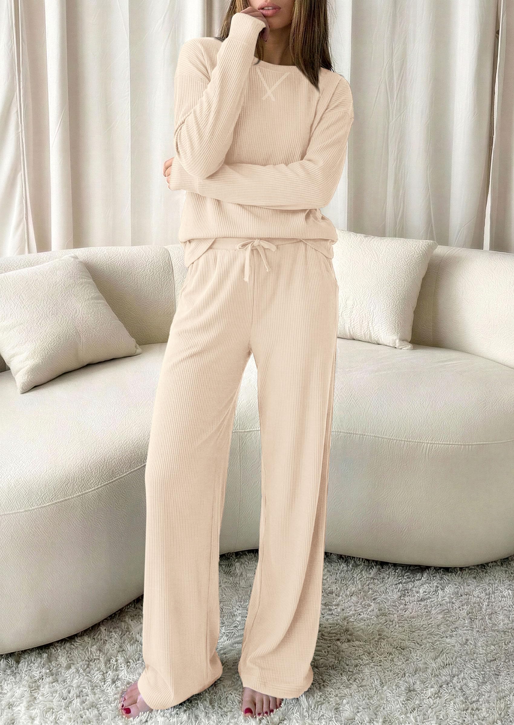 Women Matching Lounge Sets Fall 2 Piece Airport Travel Outfit