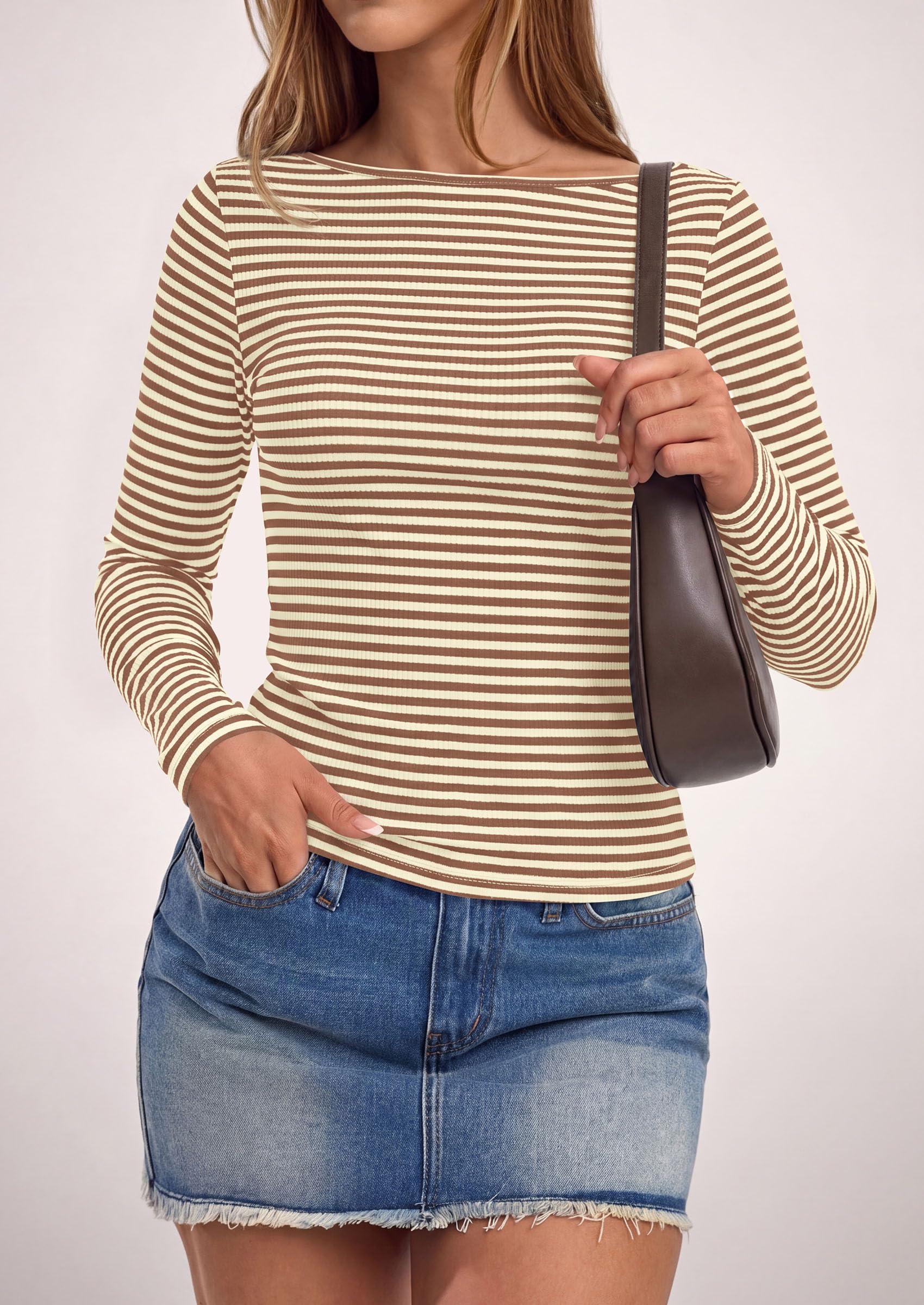 Long Sleeve Striped Shirts for Women