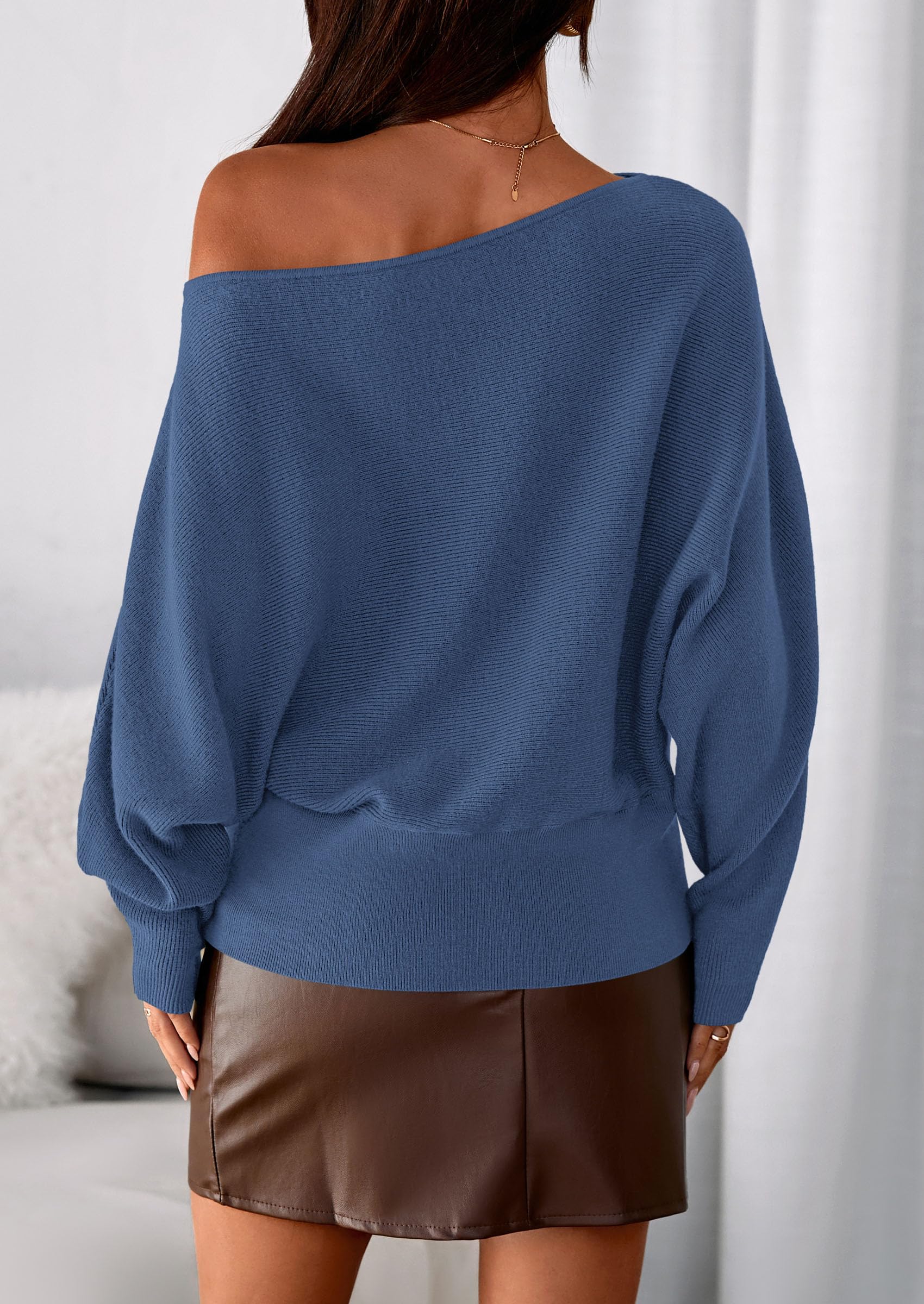 Women's Off the Shoulder Sweater Trendy Fall Going Out Tops