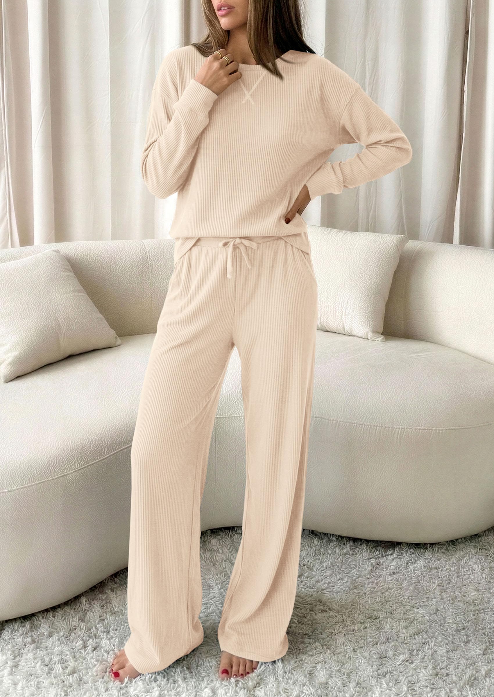 Women Matching Lounge Sets Fall 2 Piece Airport Travel Outfit