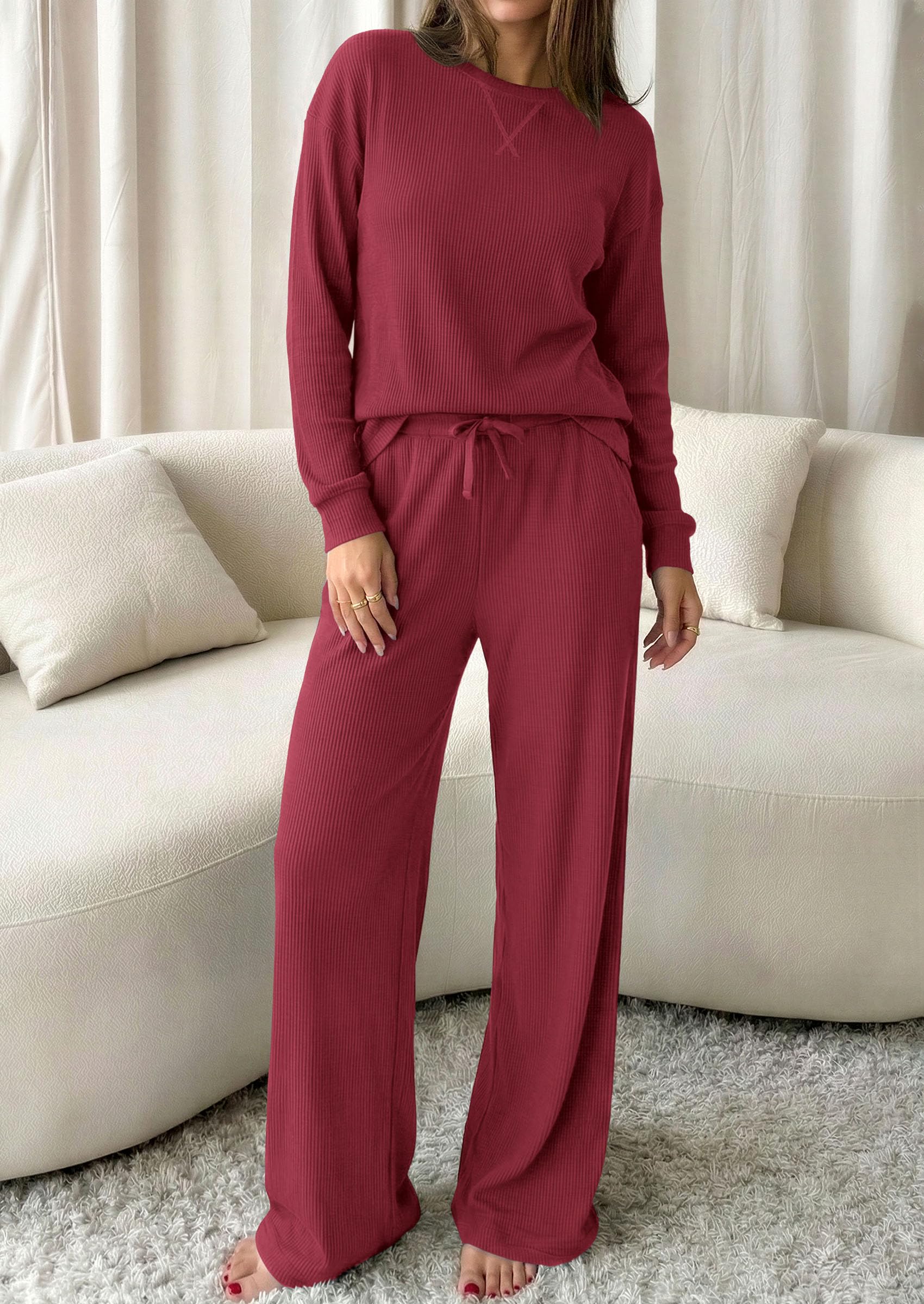Women Matching Lounge Sets Fall 2 Piece Airport Travel Outfit