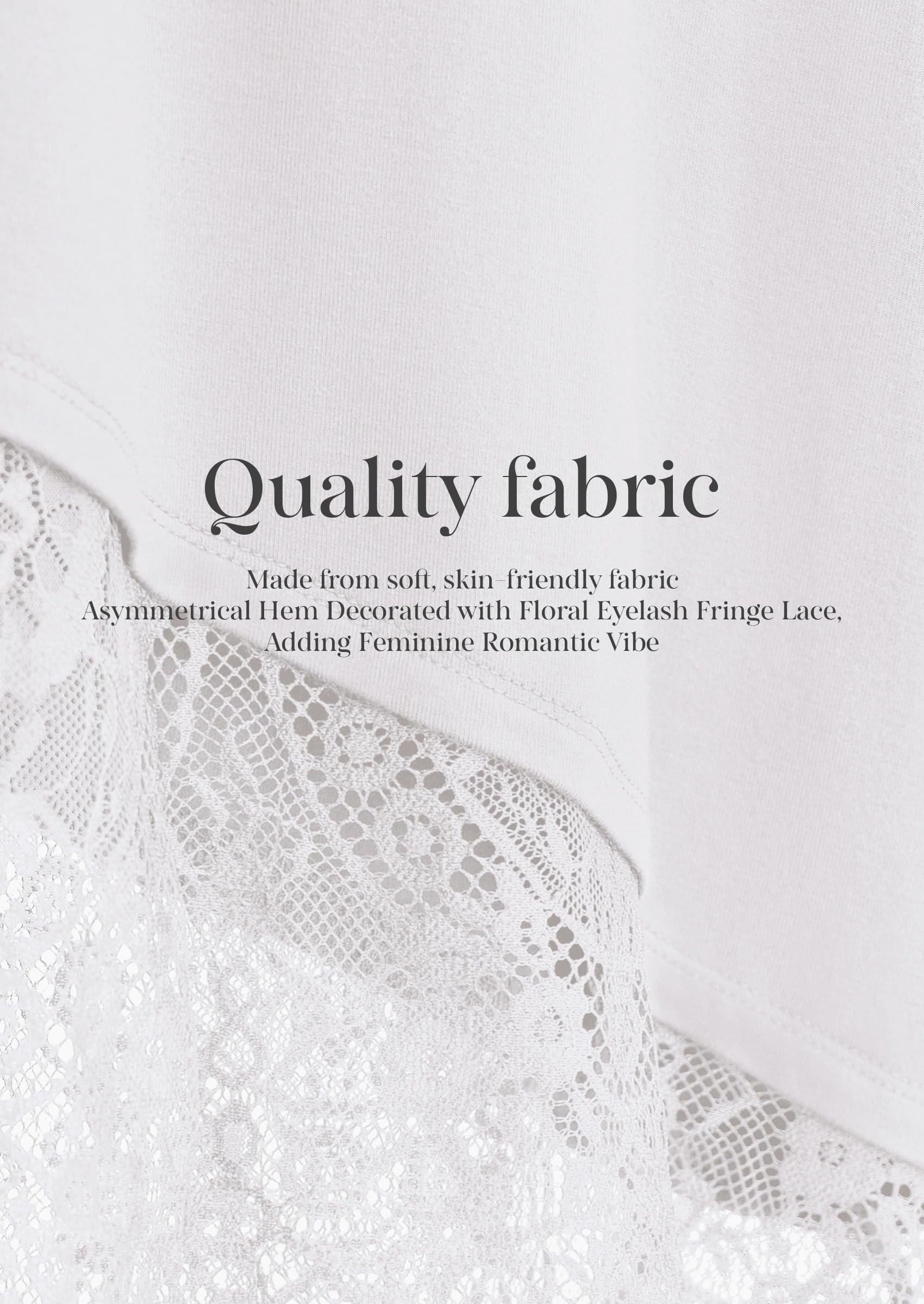 Women's Lace Patchwork Long Sleeve Shirts,White,S