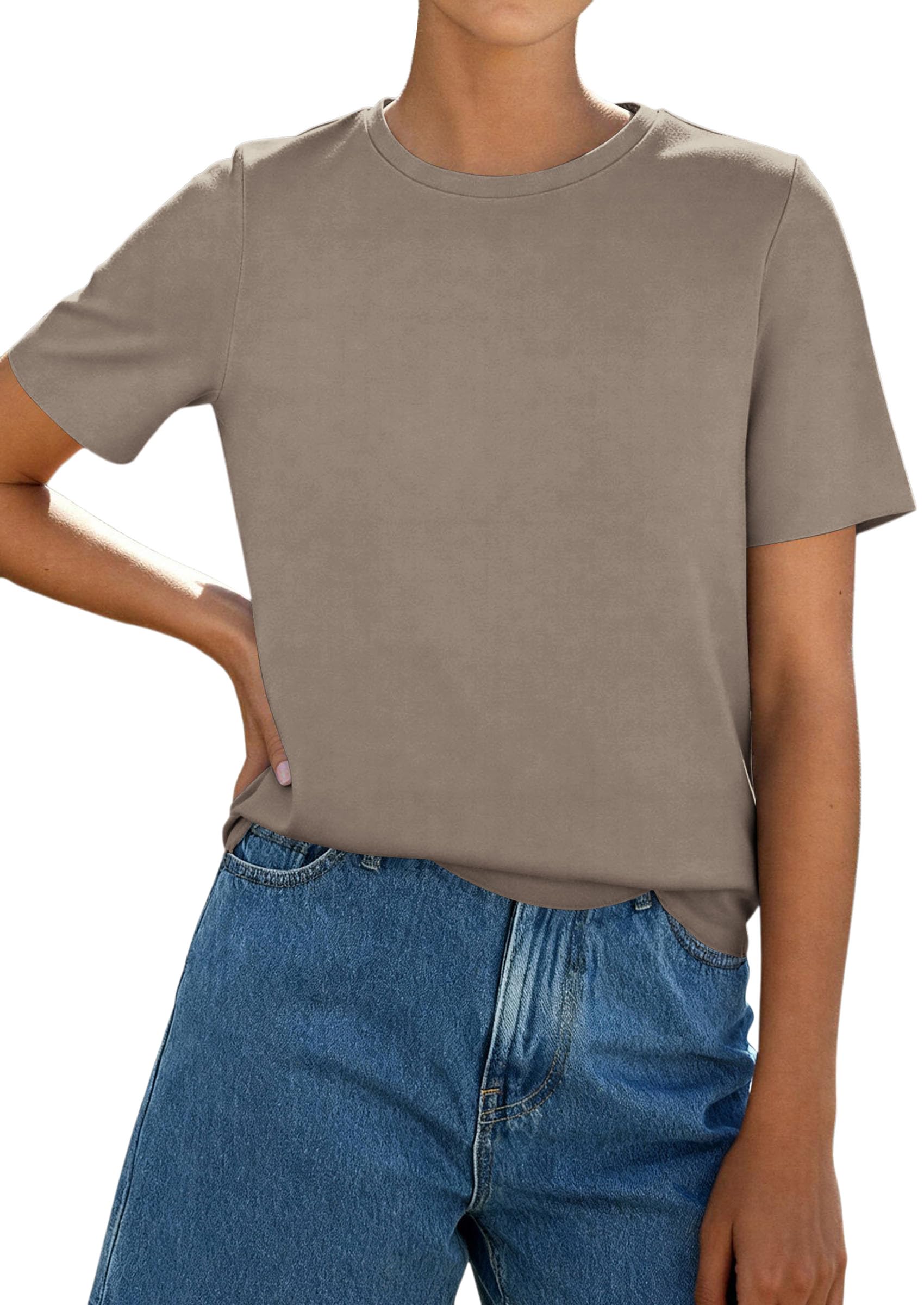 Women's Short Sleeve Cotton Tops Summer Casual T-Shirt 2026