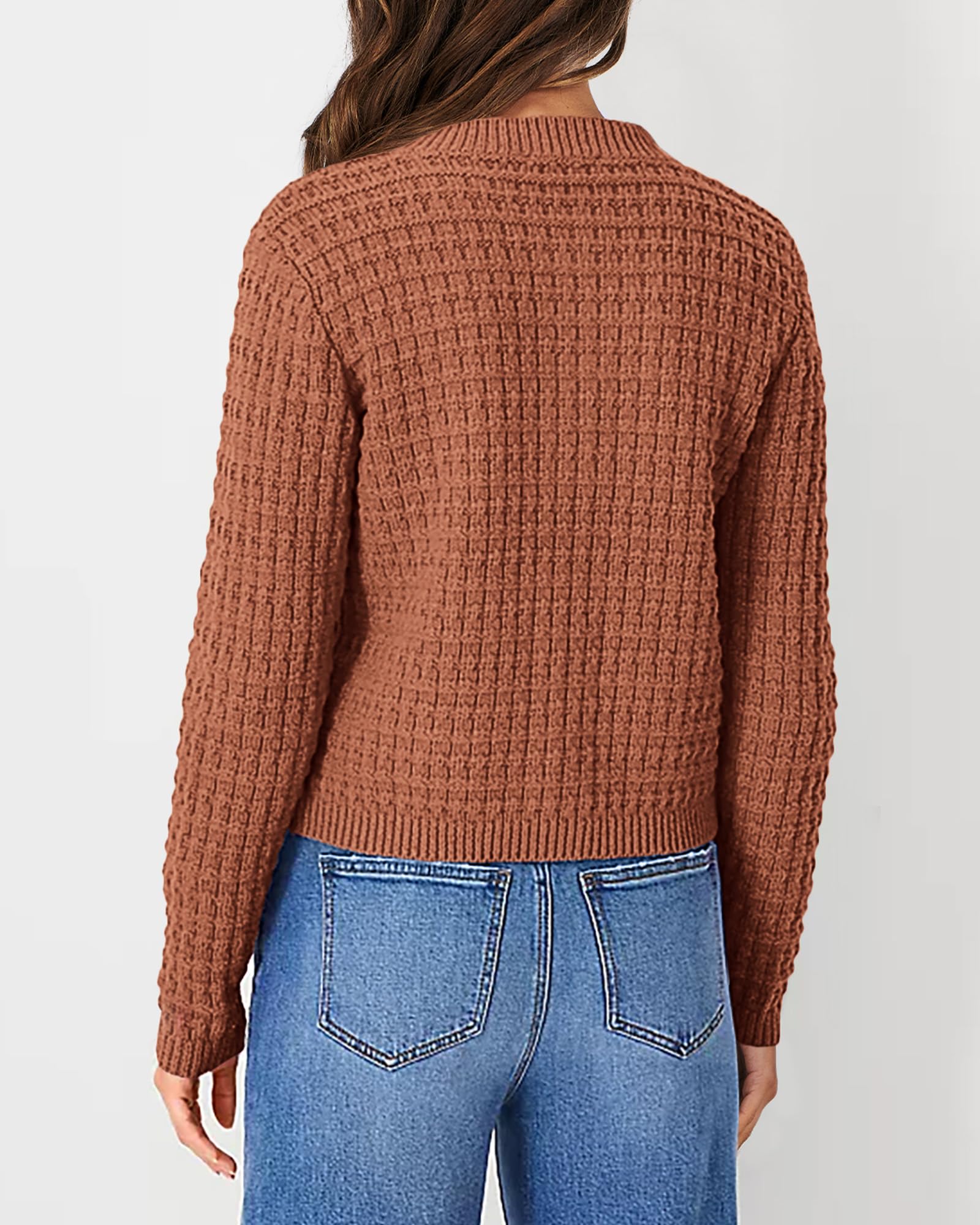 Women's Fall Lightweight Cardigan Sweaters Brown