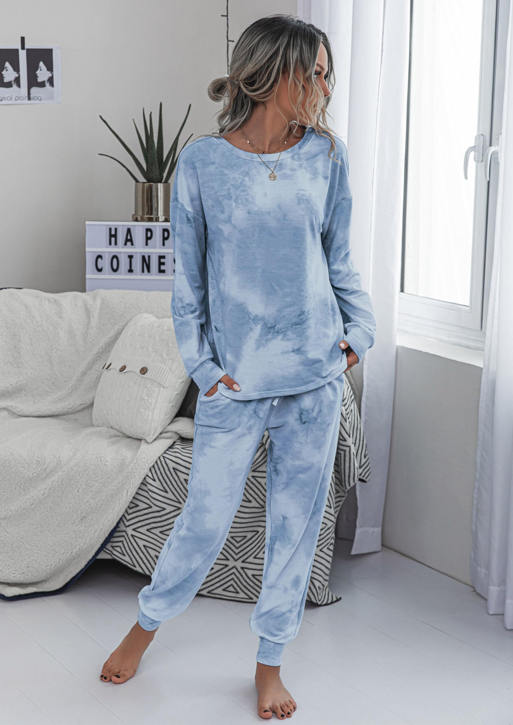 Women's Pajama Sets Casual 2 Piece Fall Matching Lounge Set