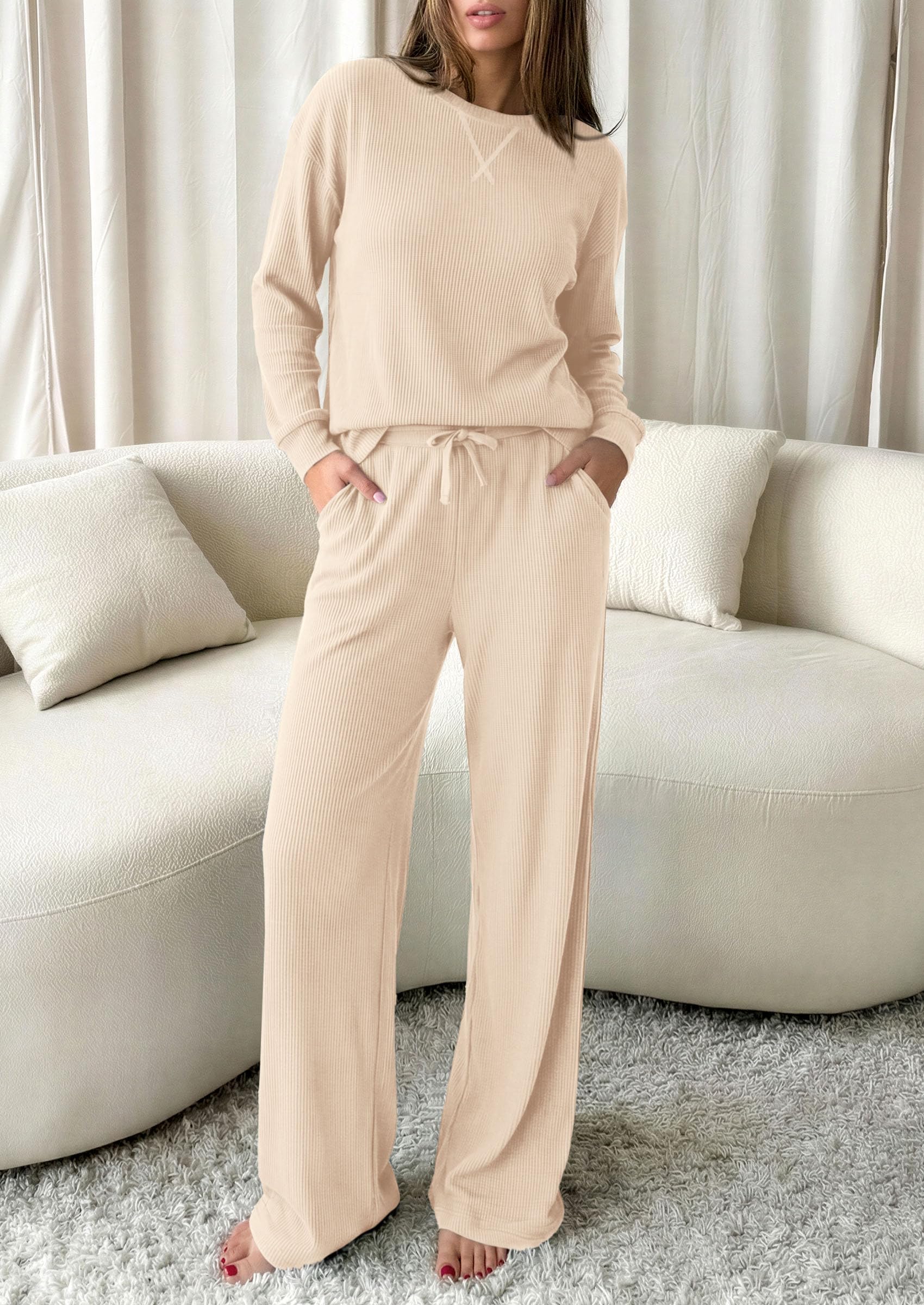 Women Matching Lounge Sets Fall 2 Piece Airport Travel Outfit
