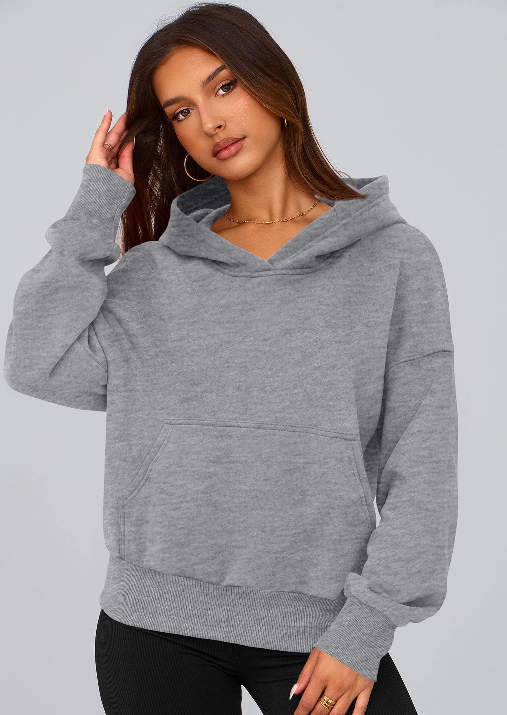 Women's Fall Half Zip Cropped Hoodie Sweatshirt