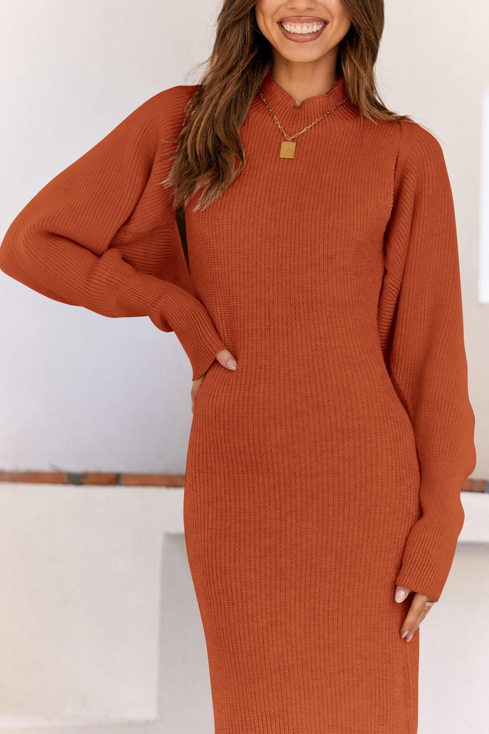Womens 2 Piece Ribbed Knit Sweater Dress Set Date Night Outfit