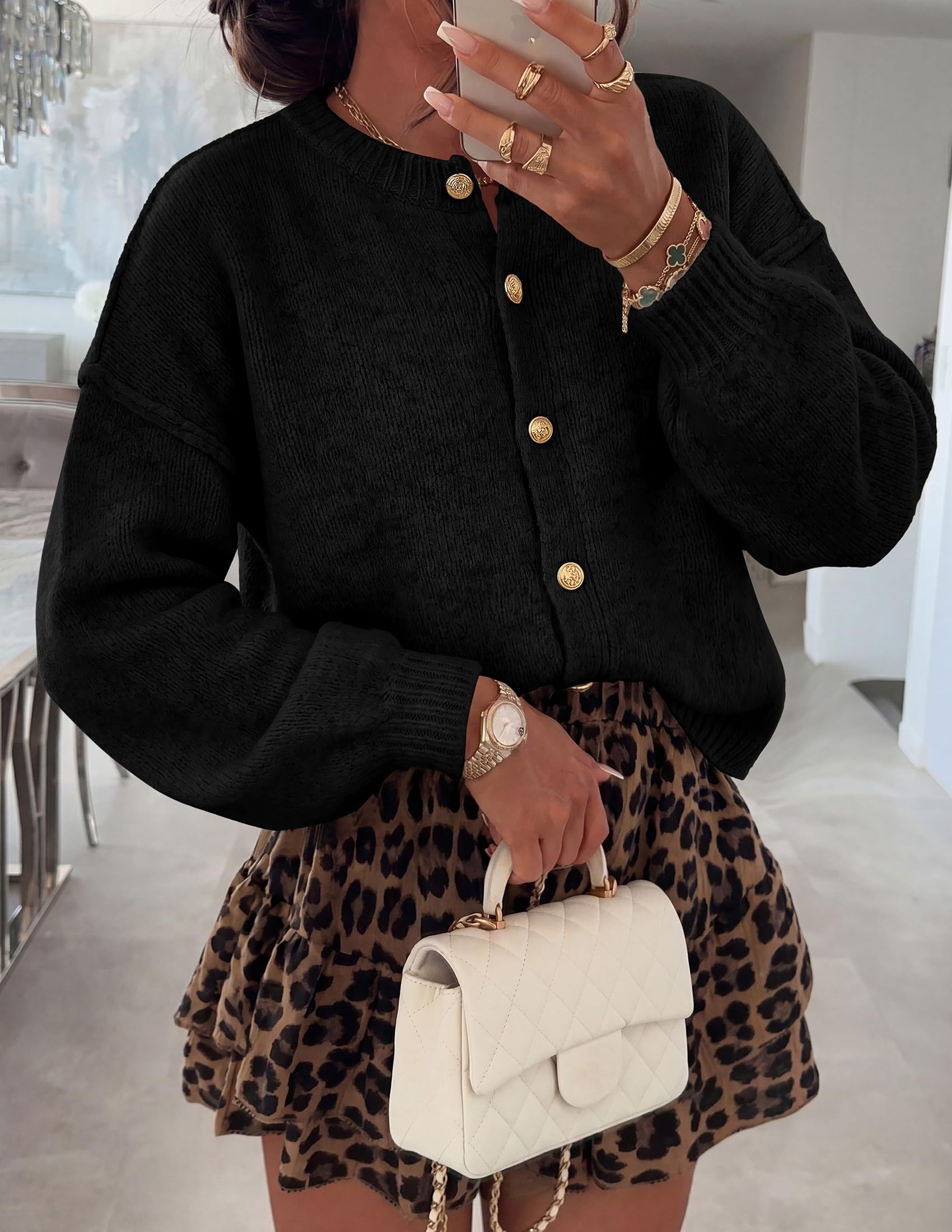 Women's Oversized Cardigan Sweaters Chunky Knit Fall Outfits