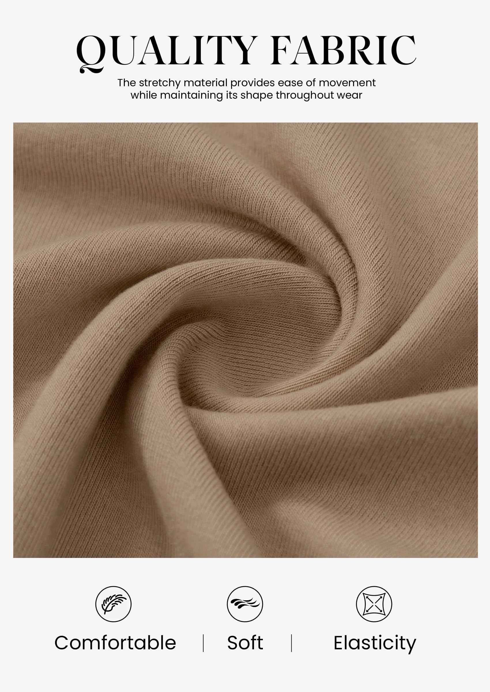 Women's Cowl Neck Long Sleeve Shirts (Khaki,XL)