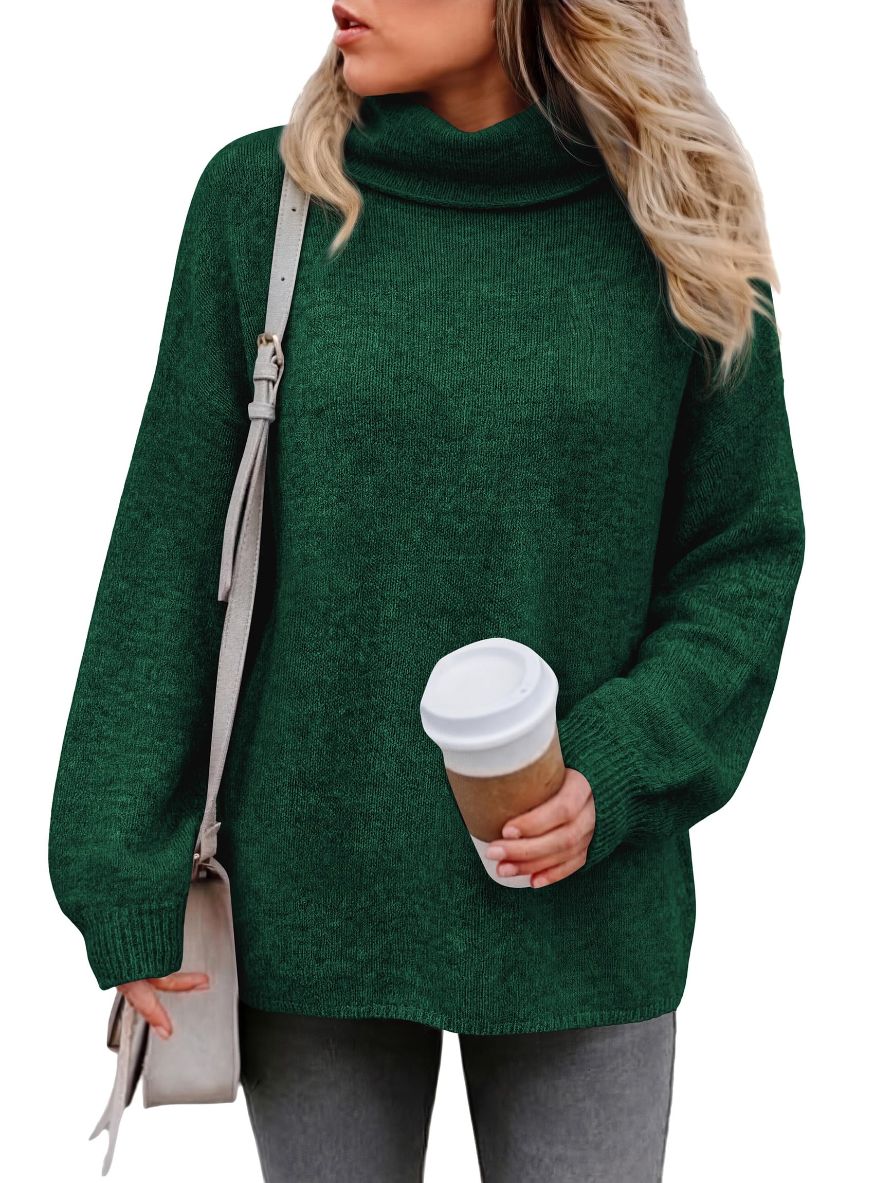 Women's Winter Turtleneck Sweaters Oversized Warm Pullover
