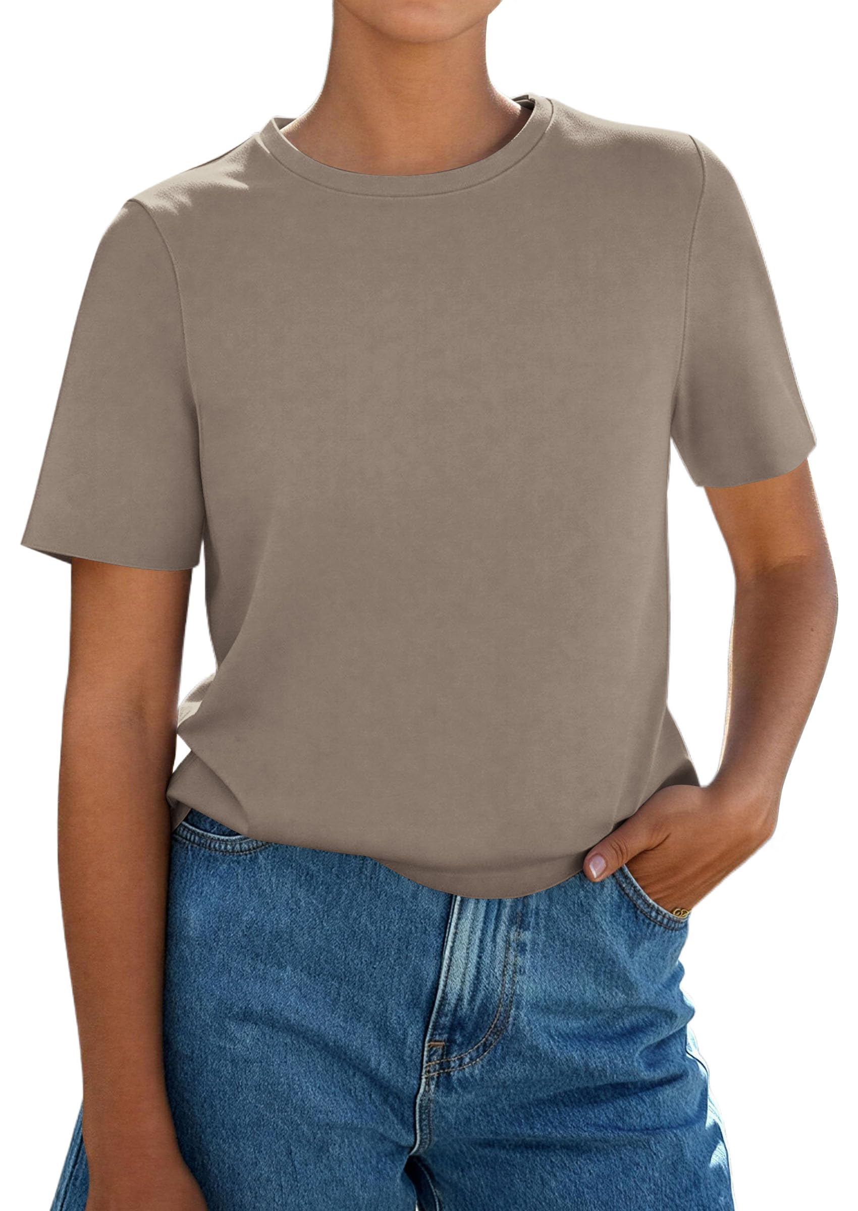 Women's Short Sleeve Cotton Tops Summer Casual T-Shirt 2026