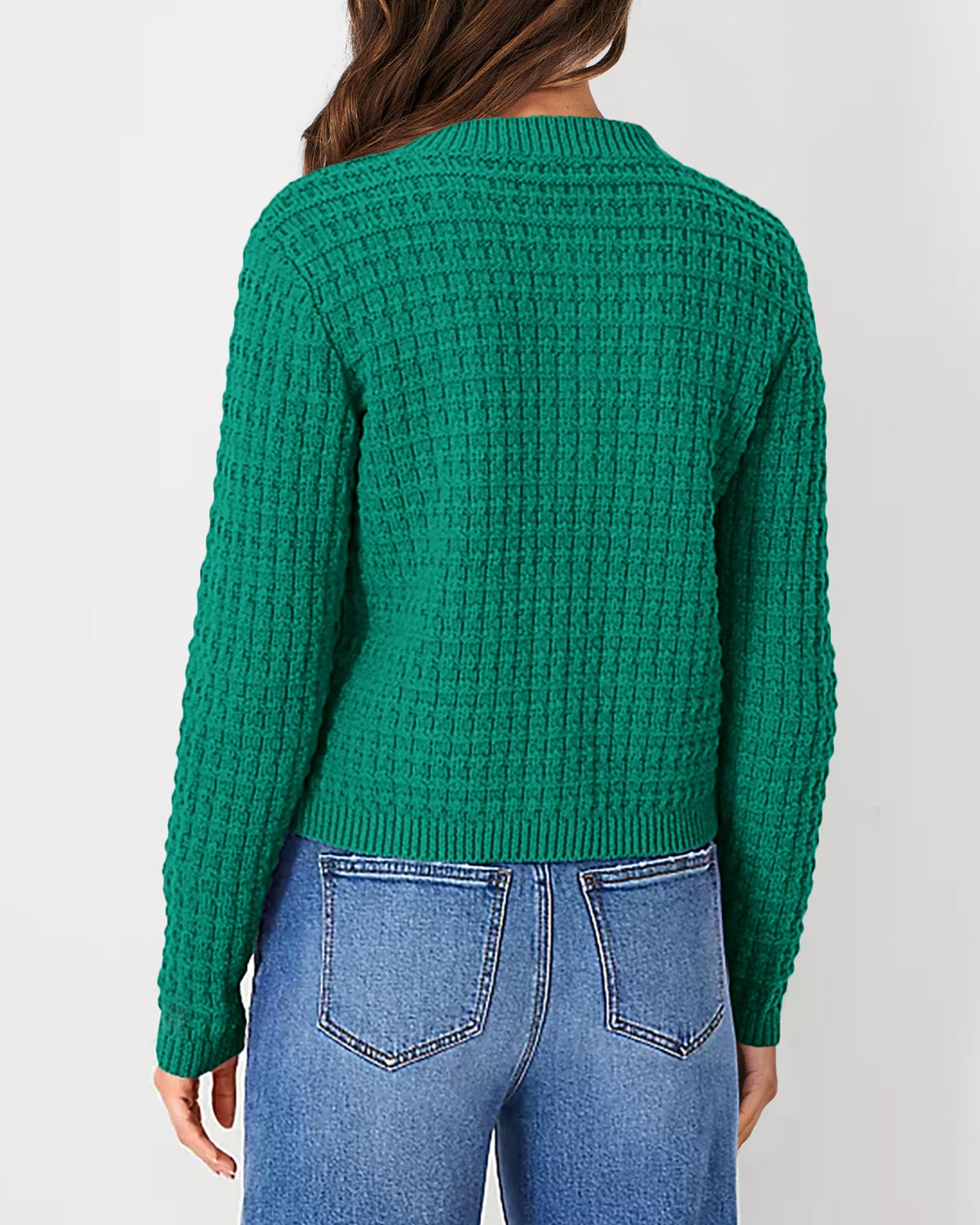 Women's Fall Lightweight Cardigan Sweaters Green
