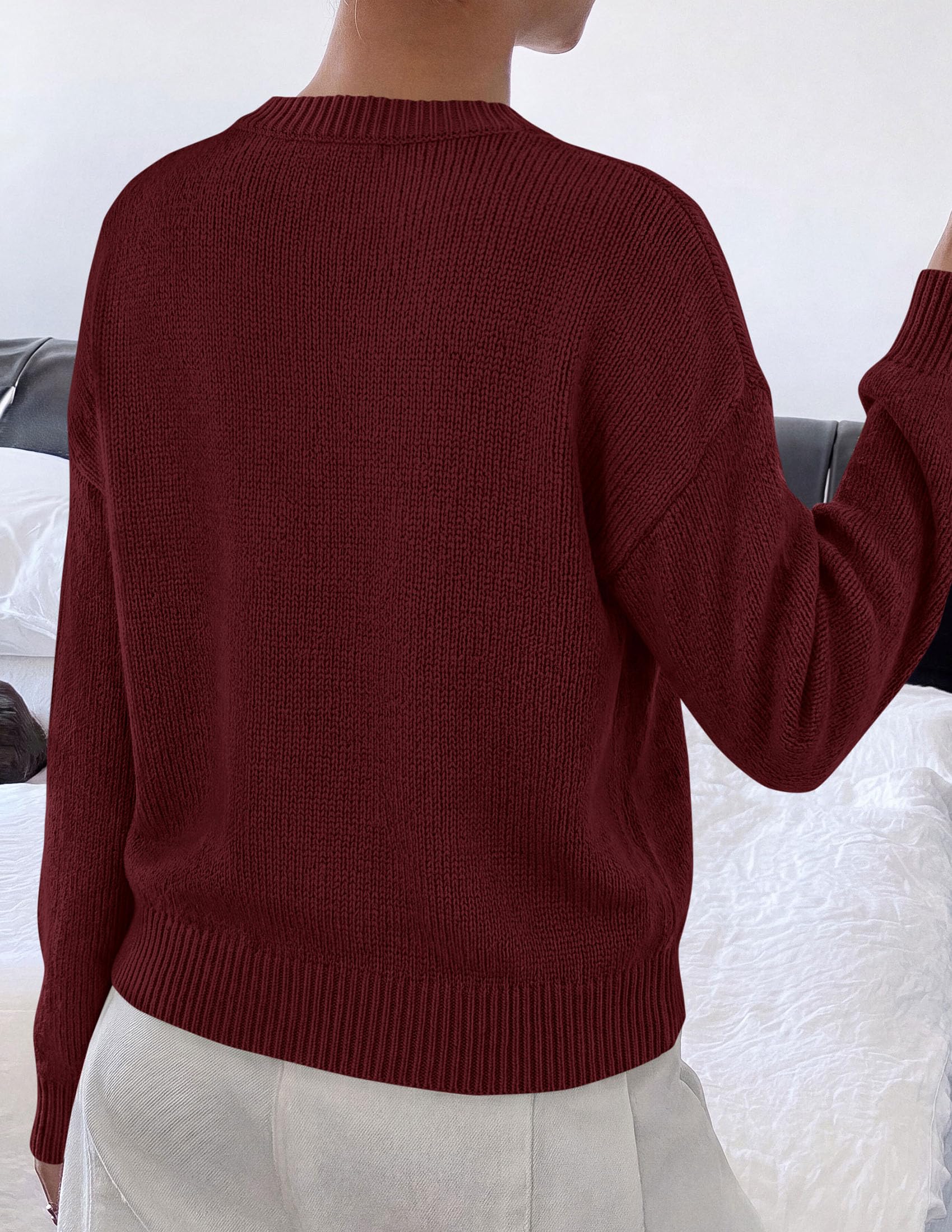 Women's Oversized 3D Floral Knit Sweater,Dark Brown,S