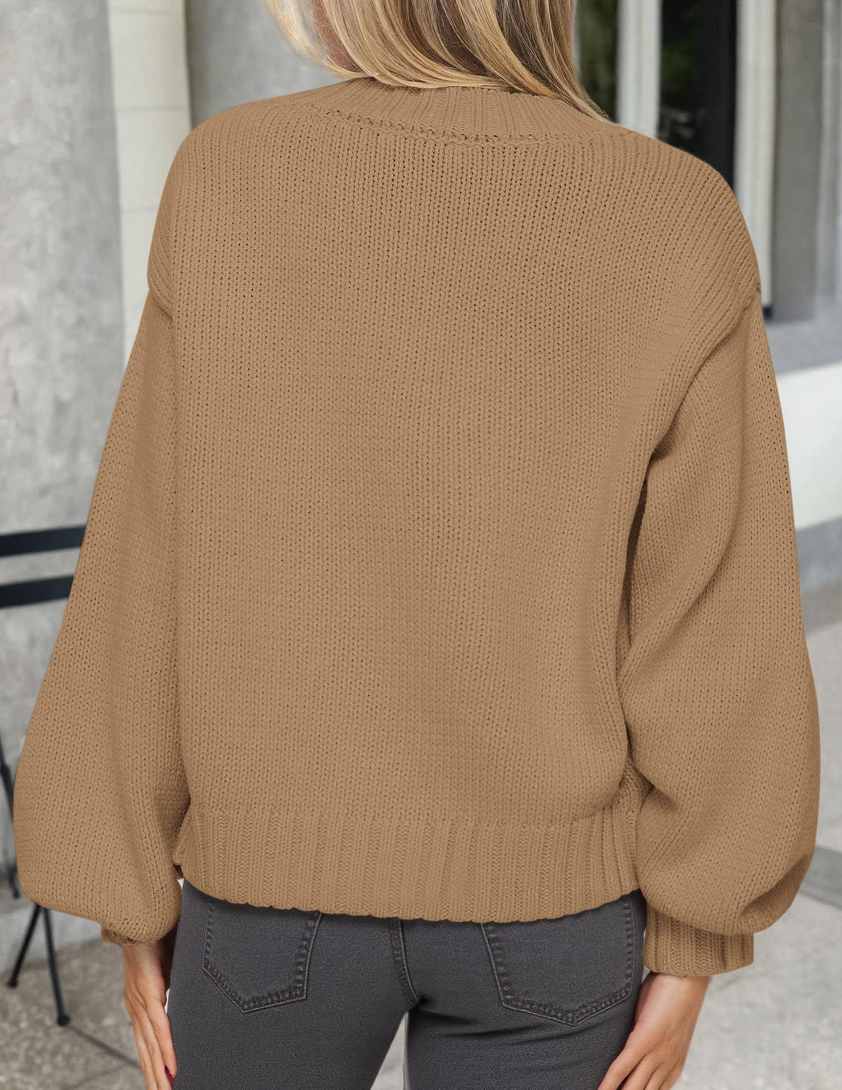 Women's Winter Chunky Cardigan Sweaters (Khaki,Small)