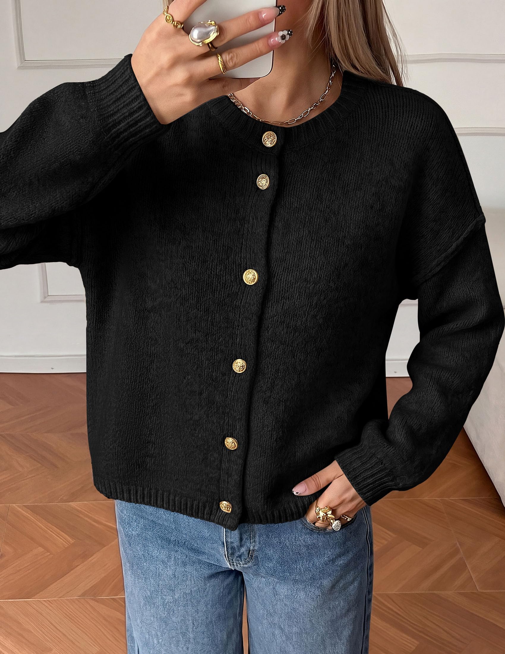 Women's Oversized Cardigan Sweaters Chunky Knit Fall Outfits