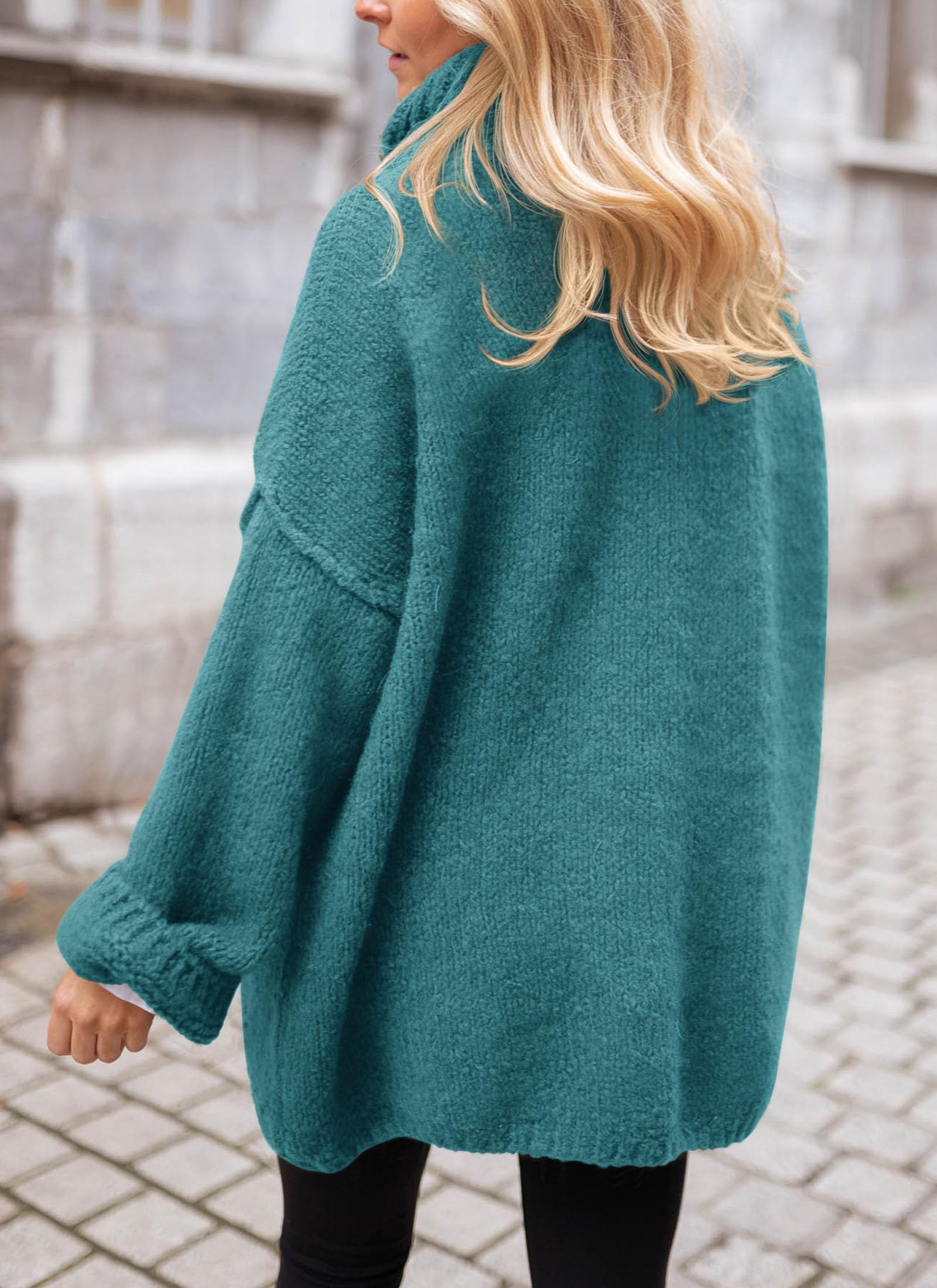 Women's Cozy Chunky Knit Oversized Fall Turtleneck Sweaters