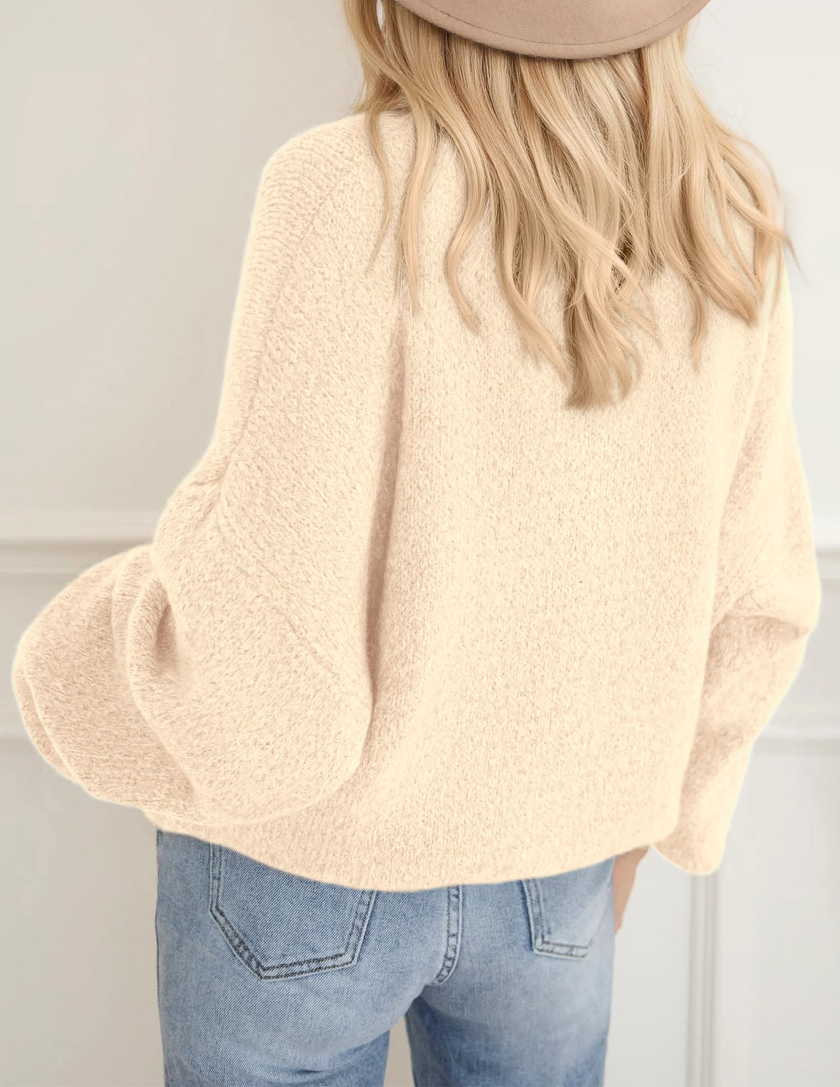 Women's Fall Oversized Holiday Sweaters (Apricot,S)